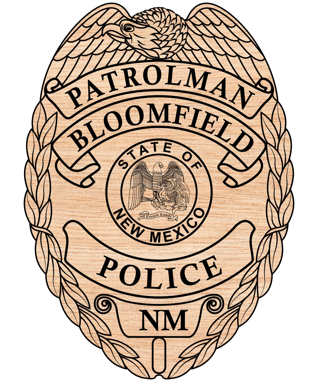 Bloomfield Police Patrolman Badge SVG, Police Badge Vector, Bloomfield Police Patrolman Badge, Law Enforcement Badge SVG, Police Officer Badge Vector
