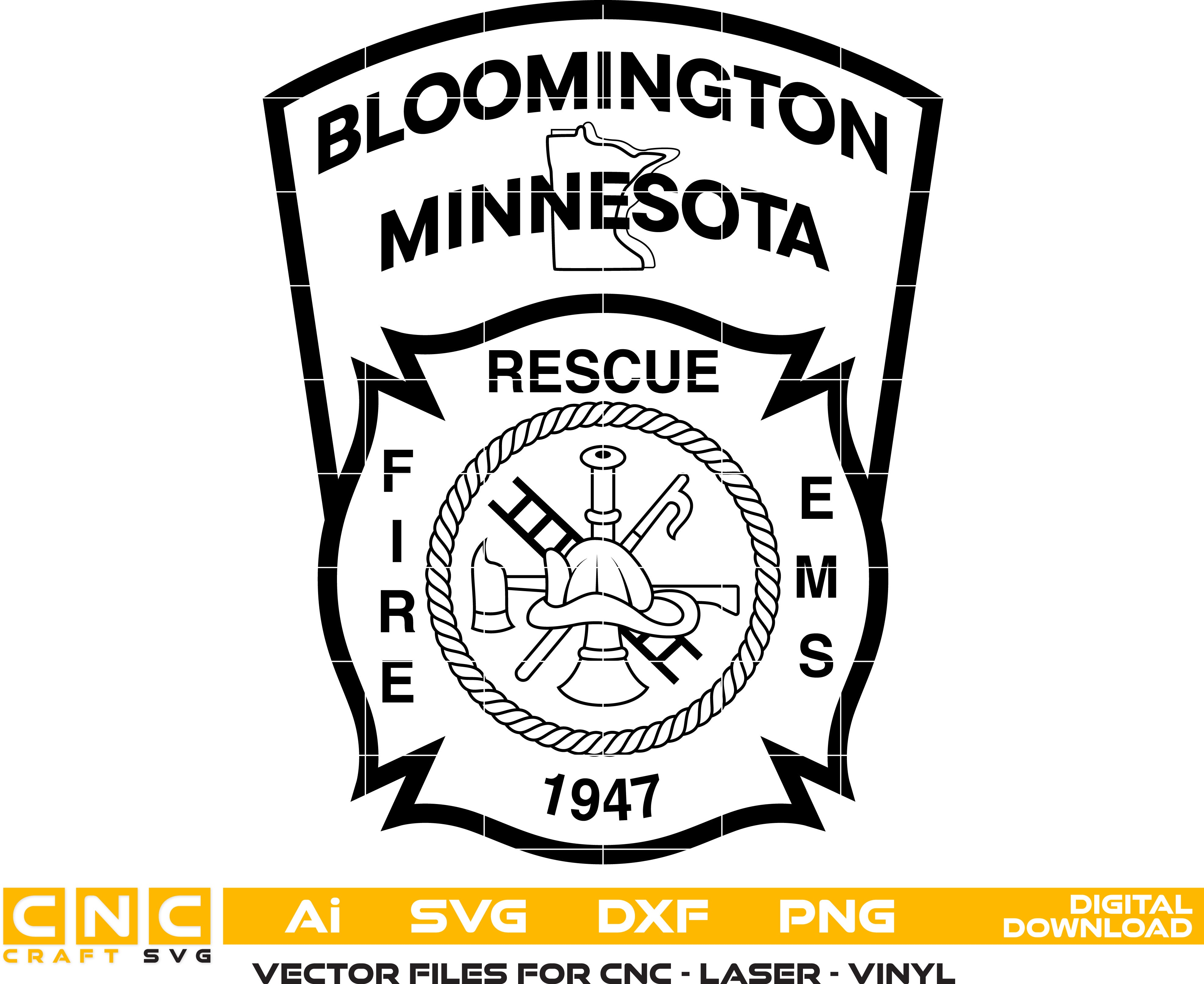 Bloomongton Minnesota Fire Resque Badge
