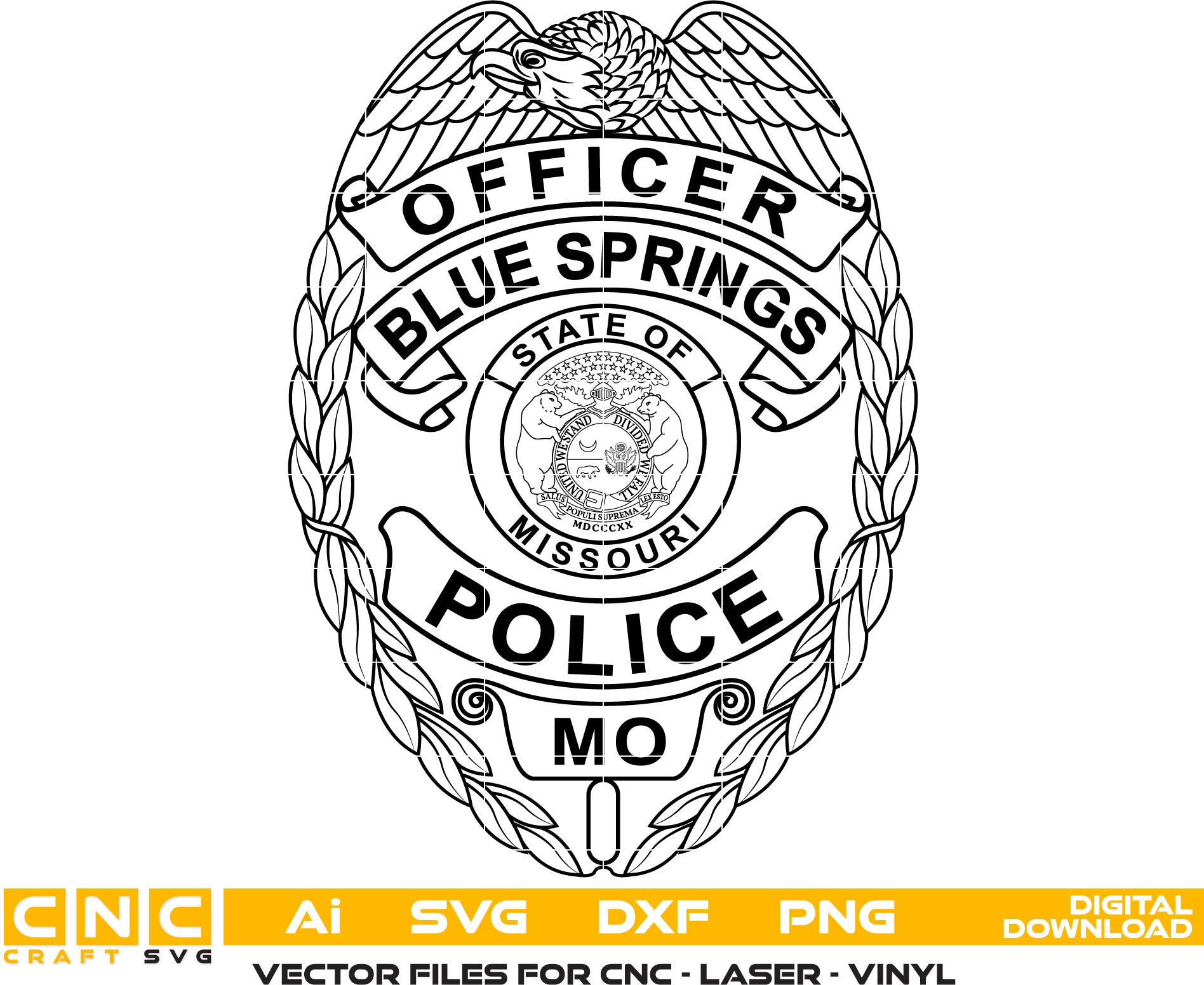 Blue Springs Missouri Police Officer Badge