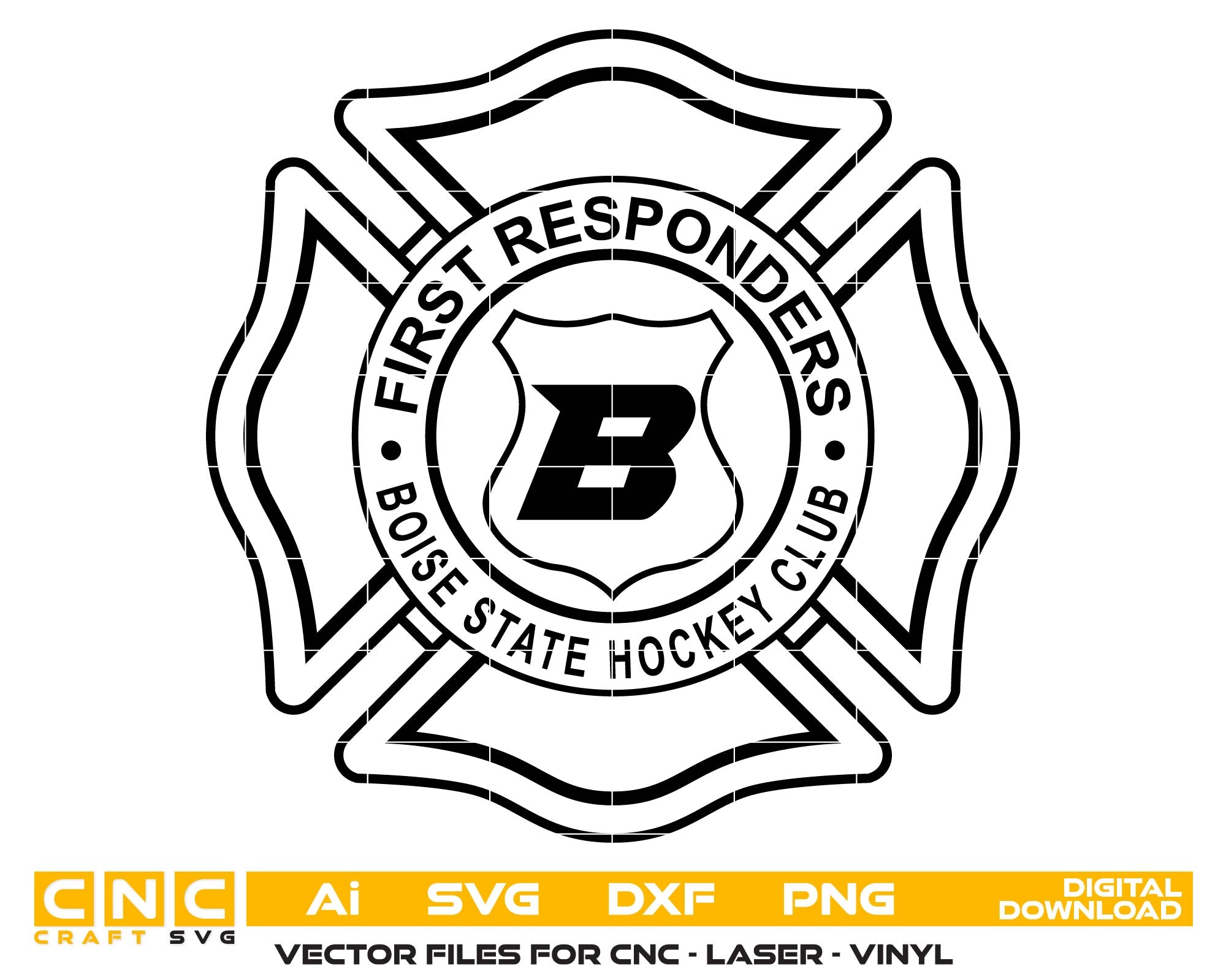 Boise State Hockey Club First Responders Logo – Vector Art
