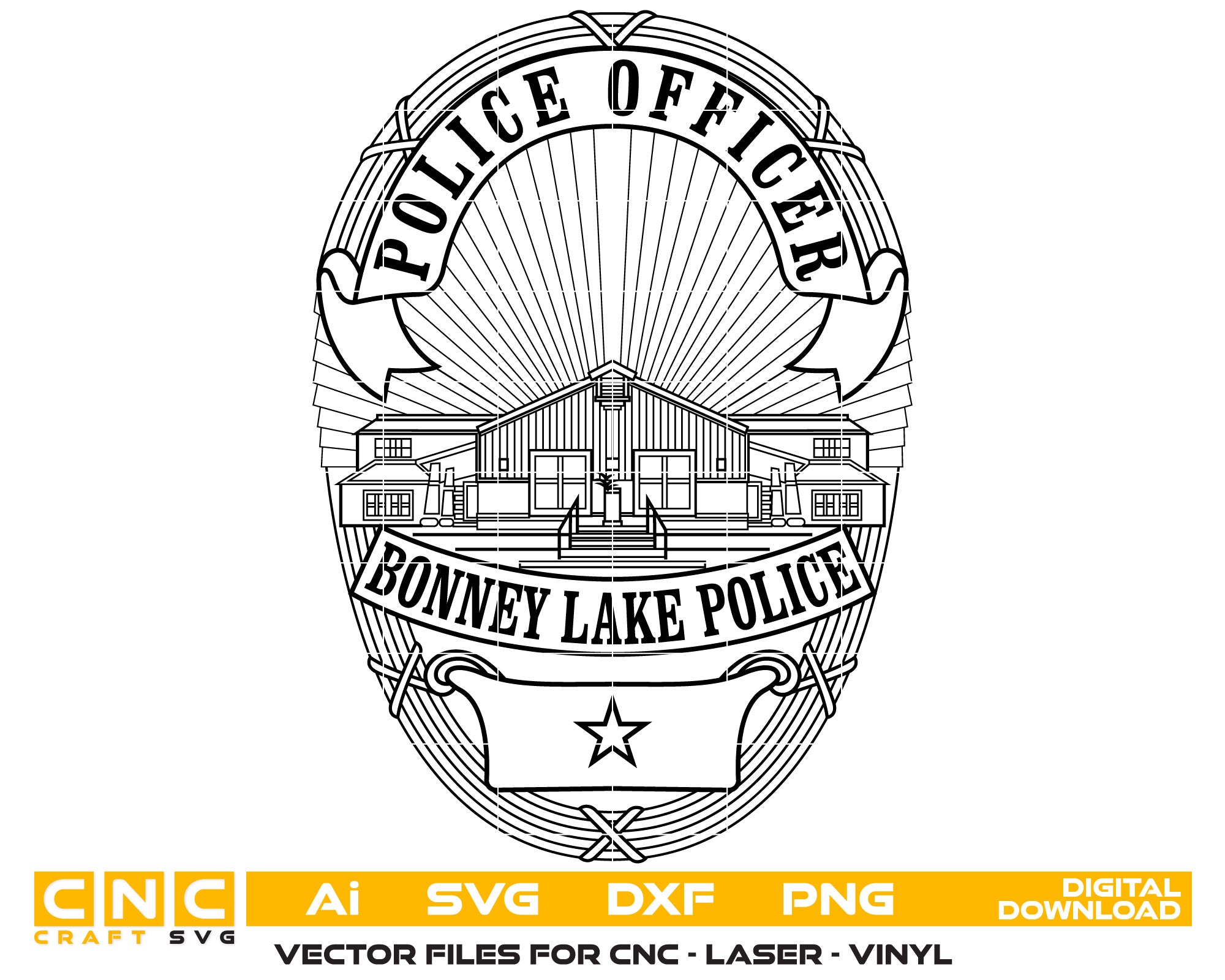 Bonney Lake Police Officer Badge