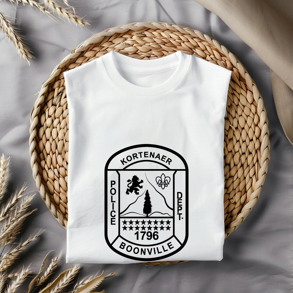 Boonville Kortenaer Police Department Badge SVG, Boonville Police Badge Vector, Law Enforcement Badge SVG, Kortenaer PD Emblem Design, Police Badge SVG