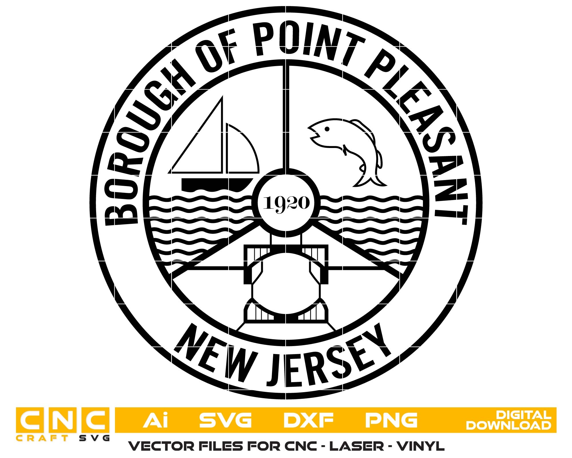 Borough of Point Pleasant Logo, New Jersey