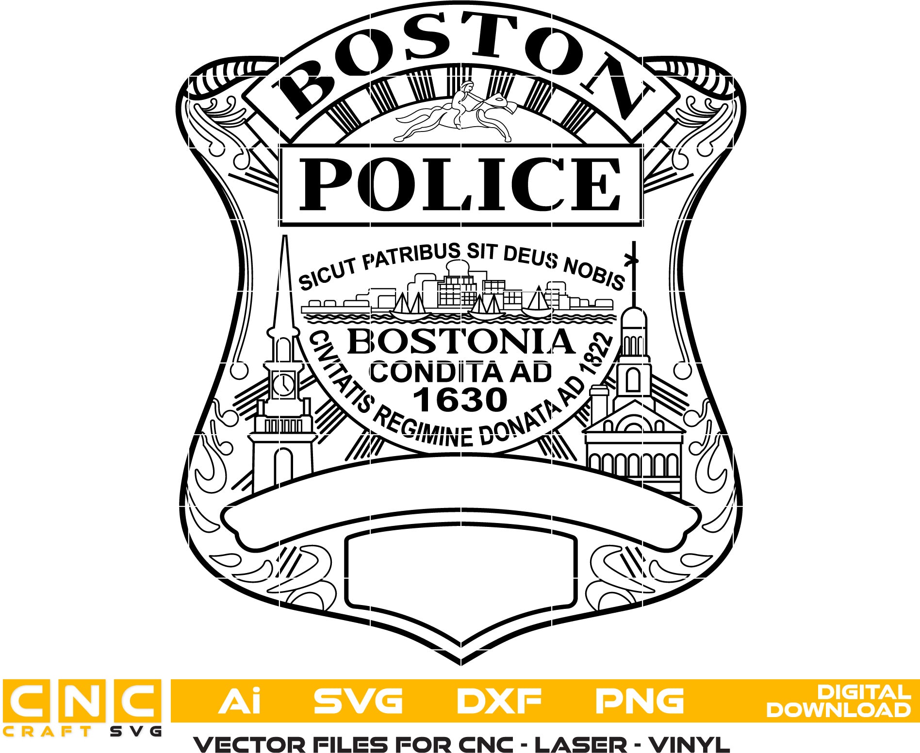 Boston Police Badge
