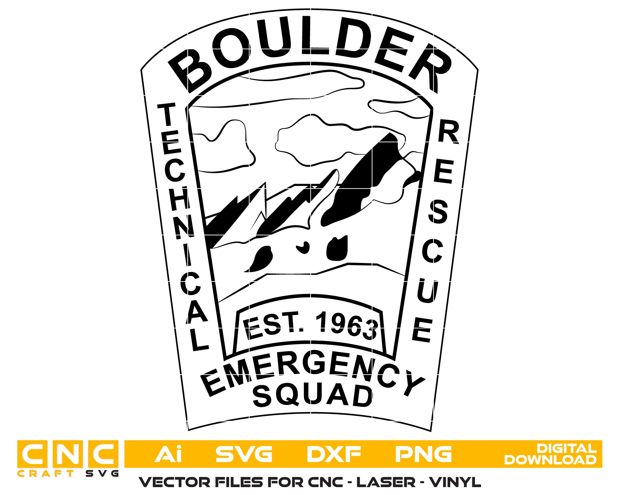 Boulder Emergency Squad Colorado Logo Digital File
