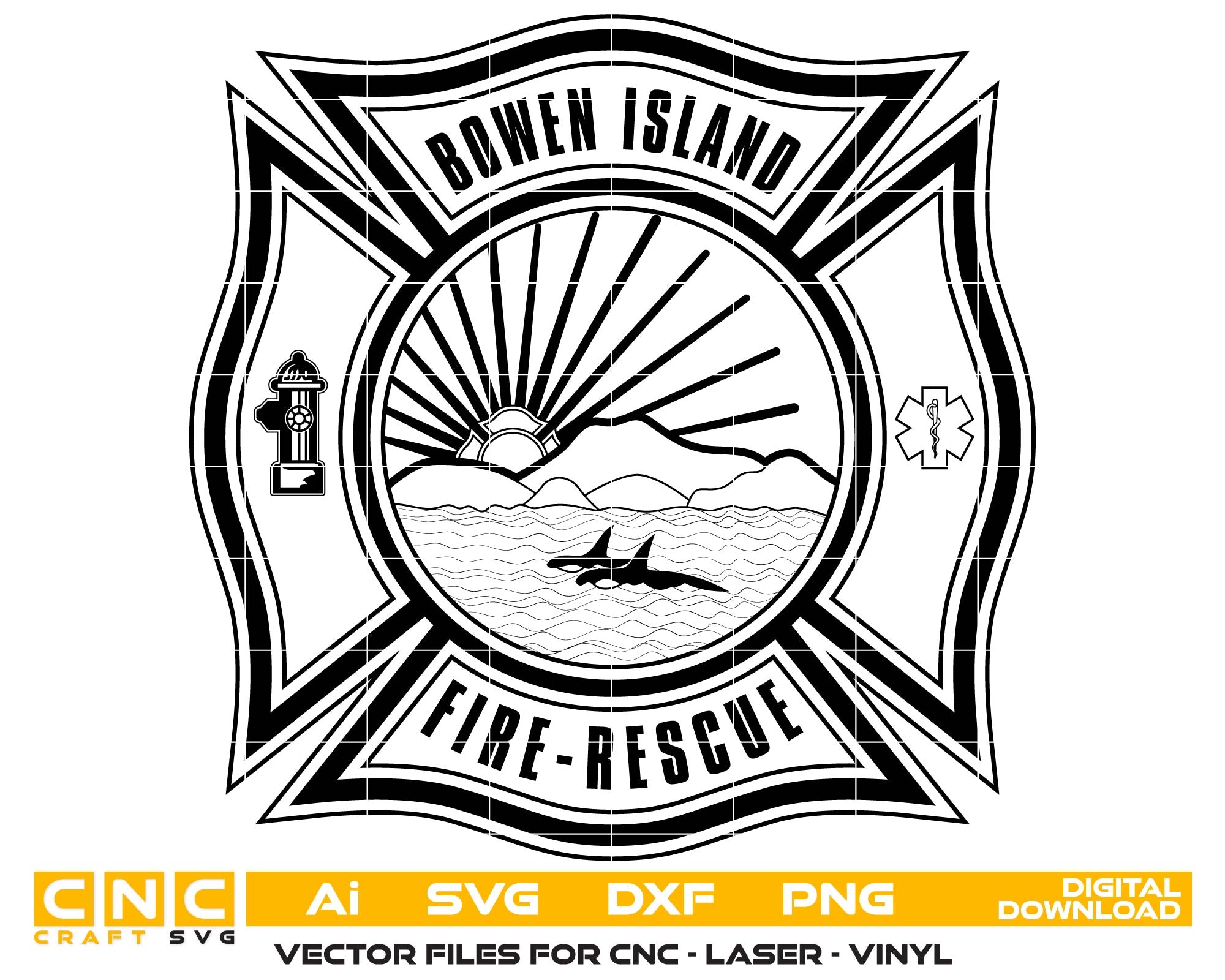 Bowen Island Fire-Rescue Patch