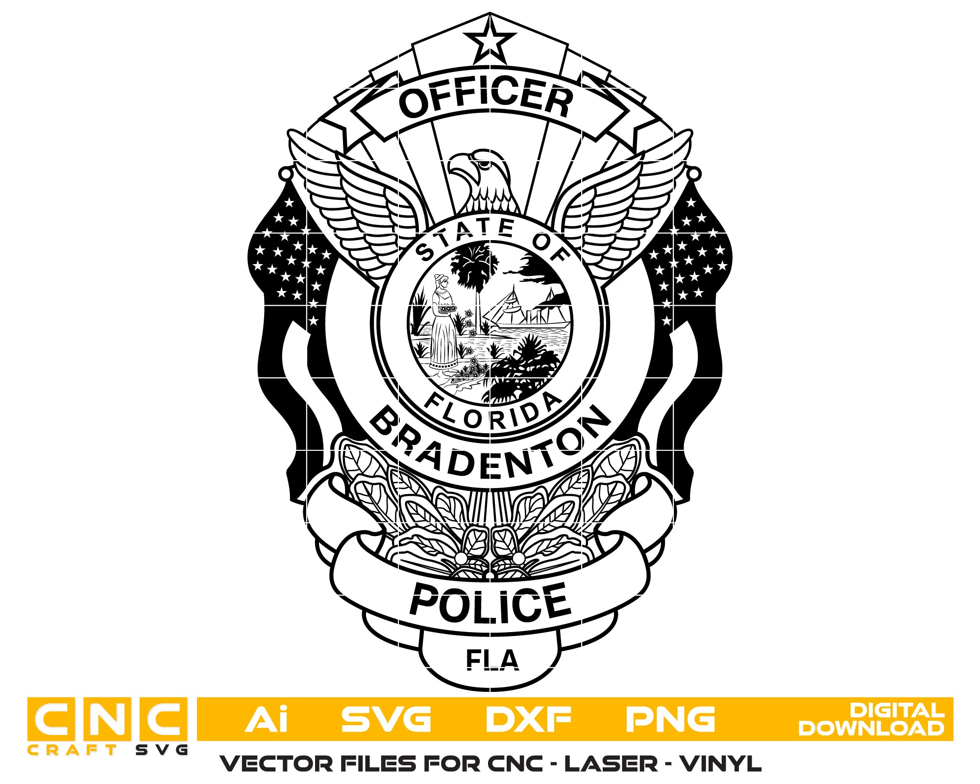 Bradenton Police Officer Badge, Florida