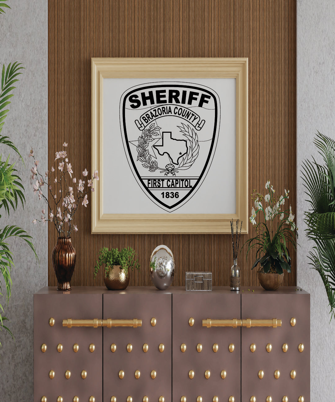 Brazoria County Texas First Capitol Sheriff Badge – Digital Download
