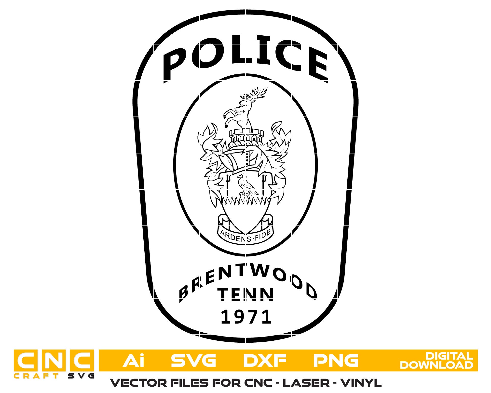 Brentwood Police Department Patch Tennessee