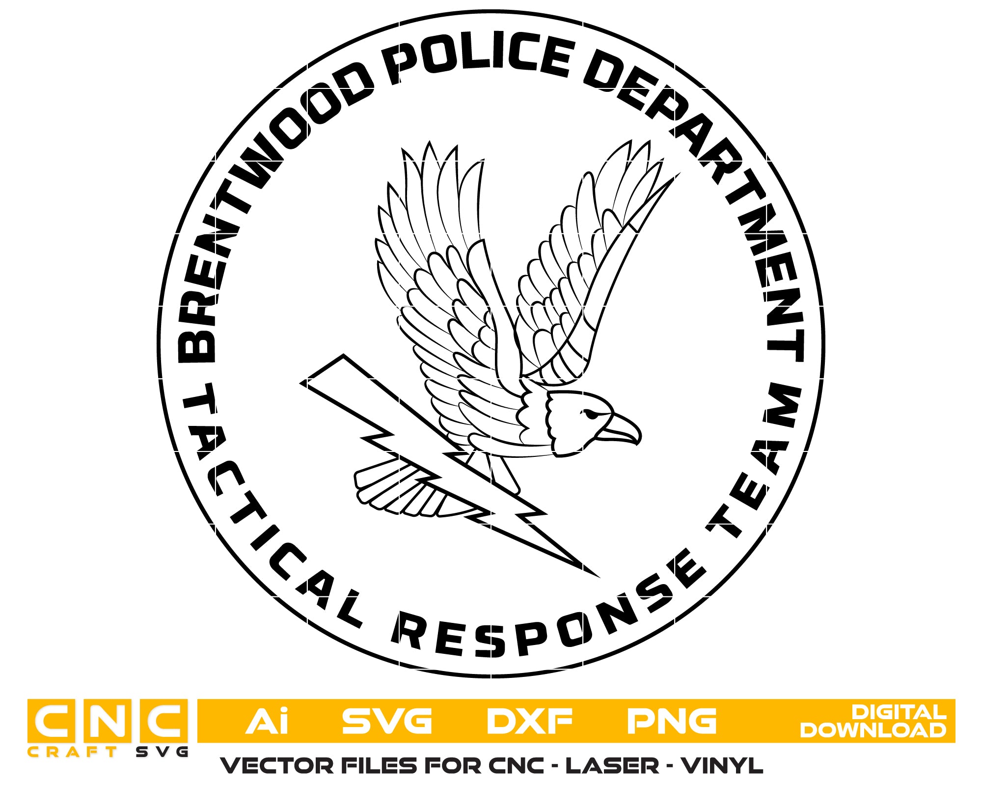 Brentwood Police Department Tactical Response Team Logo SVG, Brentwood PD Tactical Logo Vector, Police Tactical Team Emblem SVG, Law Enforcement Logo Design, Tactical Response Team SVG