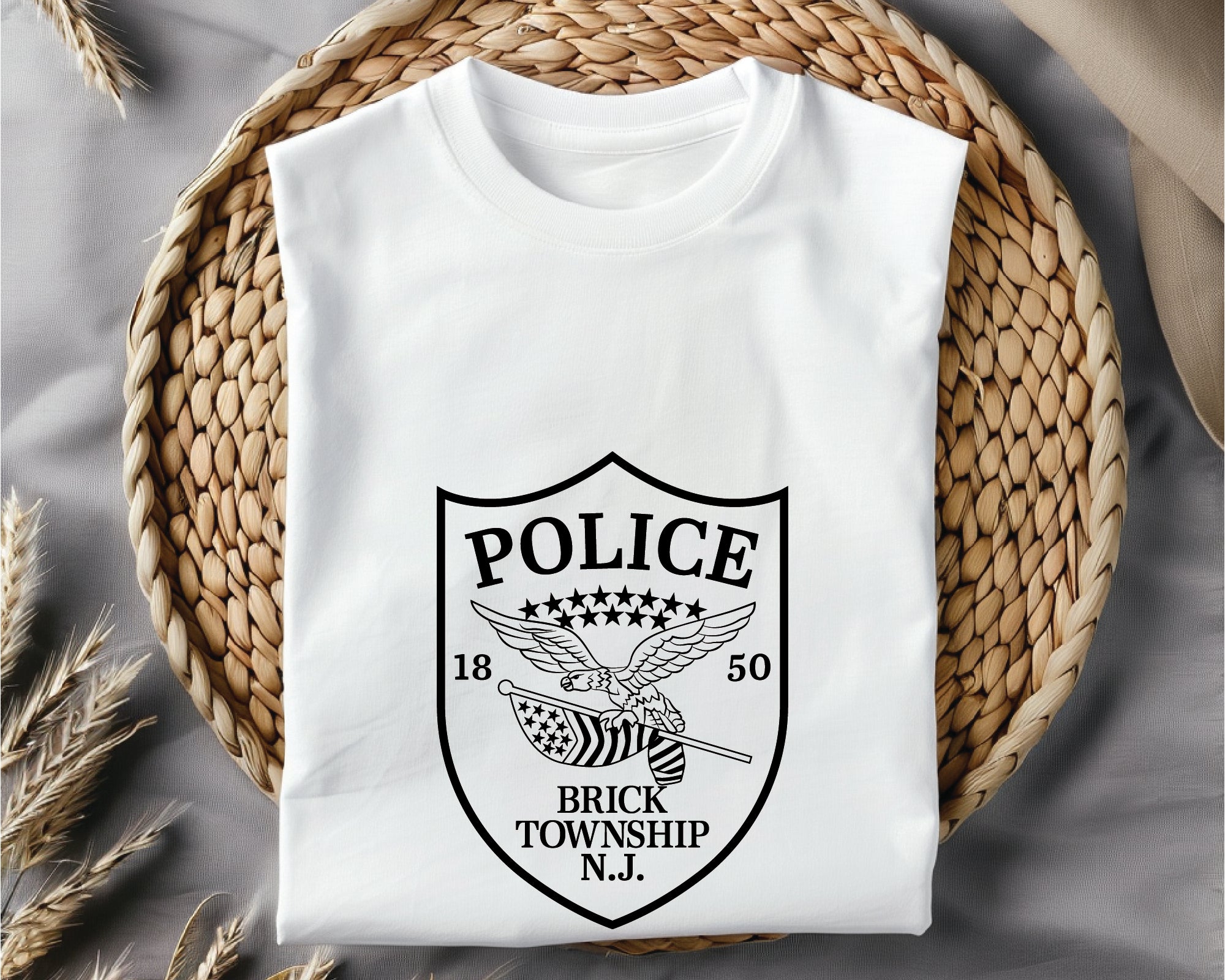 Brick Township Police Department Logo SVG, New Jersey Police Logo Vector, Brick Township Police Logo, Law Enforcement Logo SVG, Police Department Emblem Vector