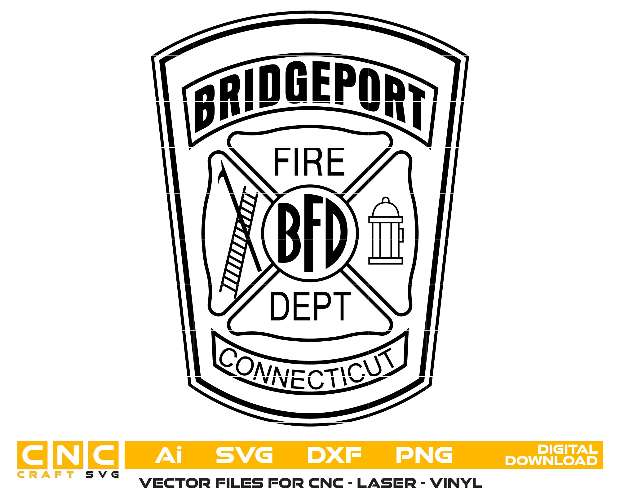 bridgeport fire department badge svg, bridgeport connecticut fire badge vector, bridgeport ct fire department svg emblem, connecticut firefighter badge svg, #support