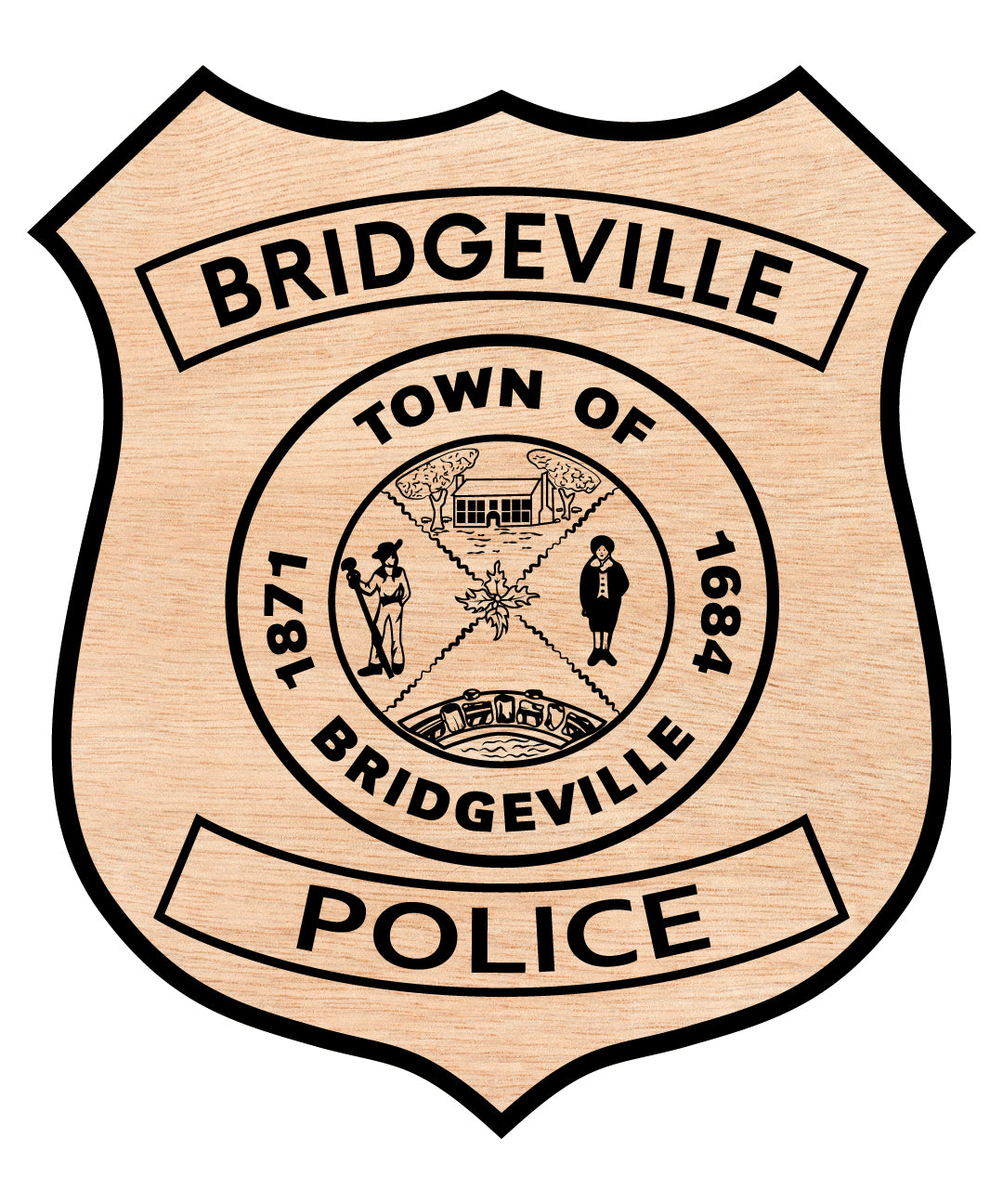Bridgeville Police Department Patch SVG, Bridgeville PD Patch Vector, Bridgeville Police Emblem SVG, Police Patch Digital File, Law Enforcement Patch Vector Download