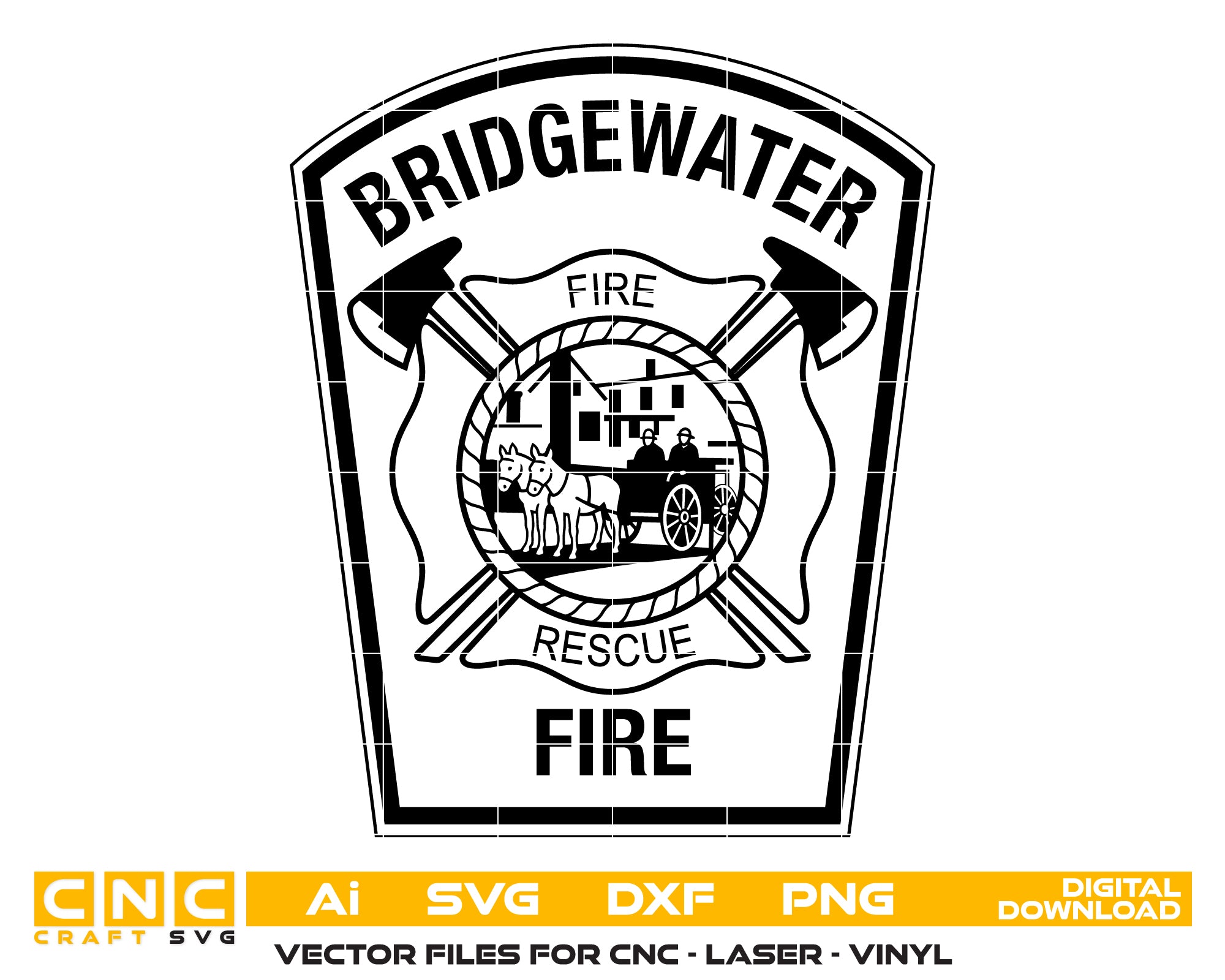 Bridgewater Fire Department Patch SVG, Bridgewater Massachusetts Fire Patch Vector, Bridgewater Fire Dept SVG Emblem, Massachusetts Firefighter Patch Logo SVG, #support