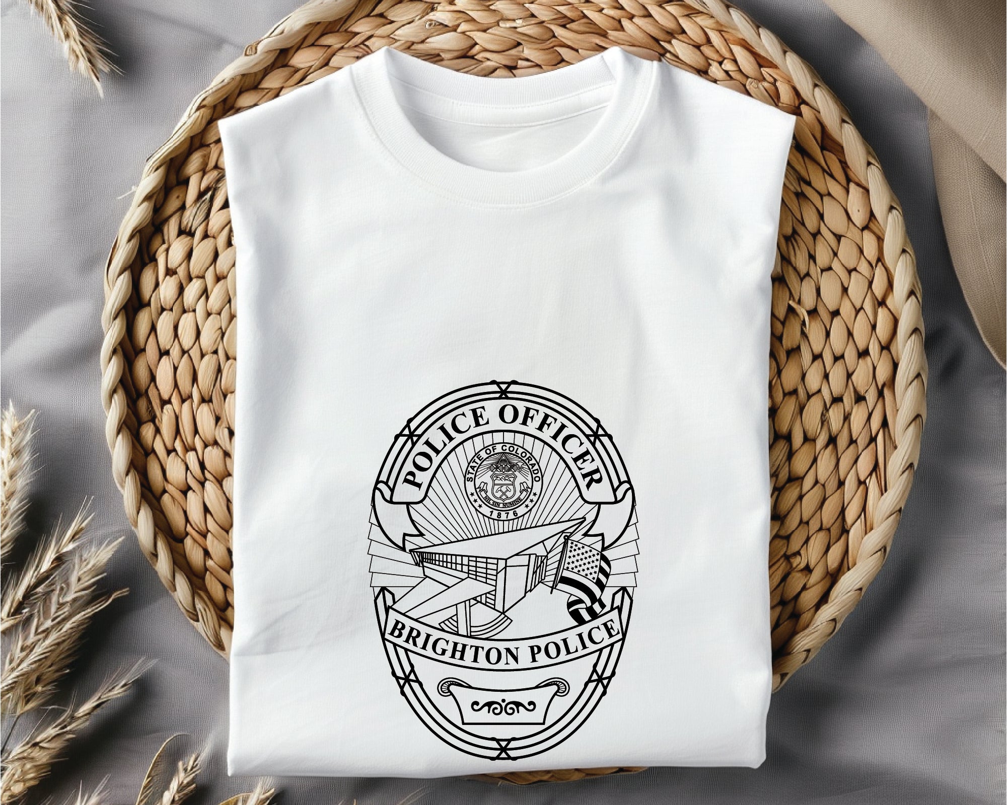 Brighton Police Badge SVG, Brighton Police Department Vector, Law Enforcement Badge SVG, Brighton Police Logo, Police Badge Design SVG, Brighton PD Vector
