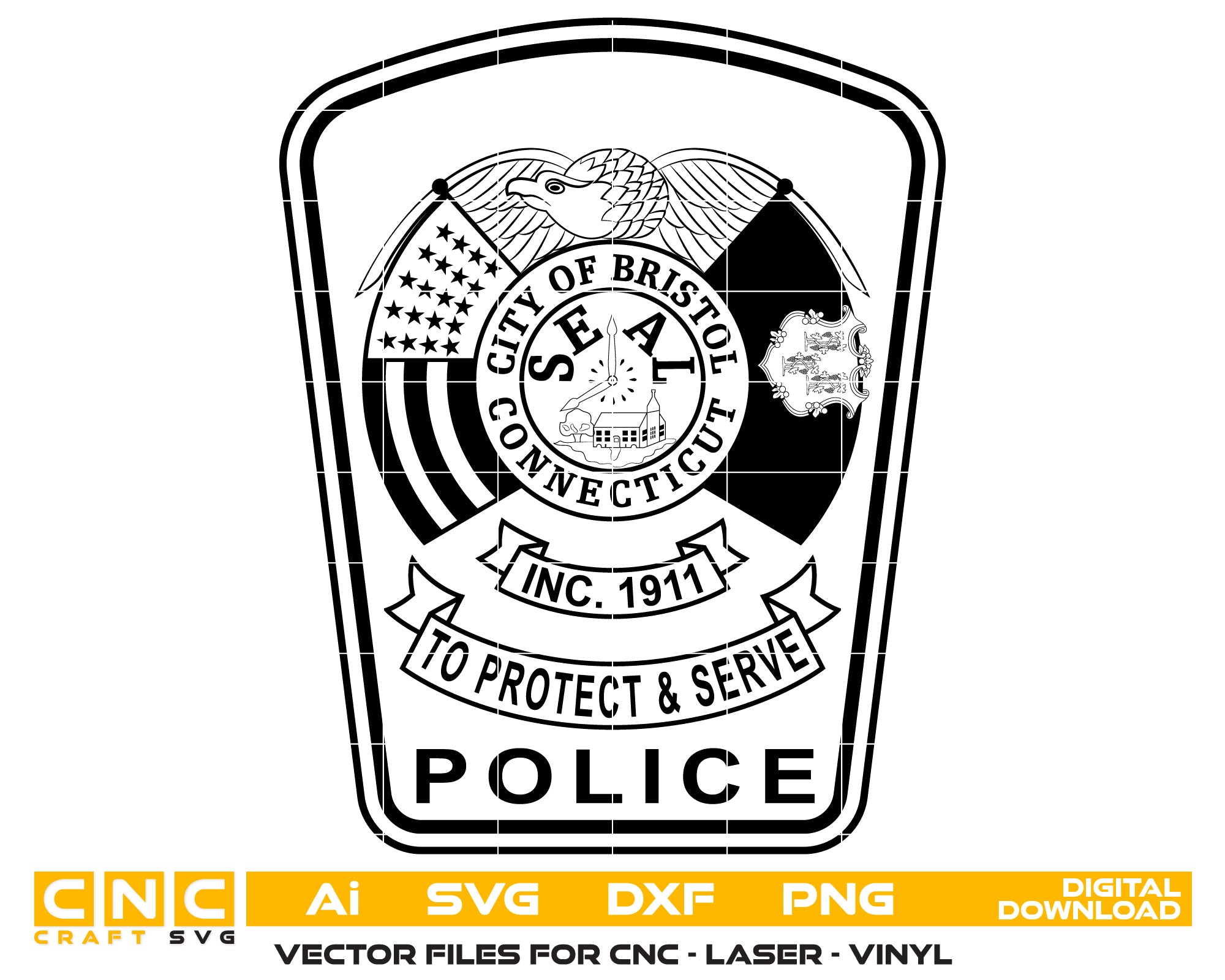 bristol police department patch svg, bristol police patch vector design, bristol police svg emblem, bristol police badge svg file, bristol law enforcement patch svg