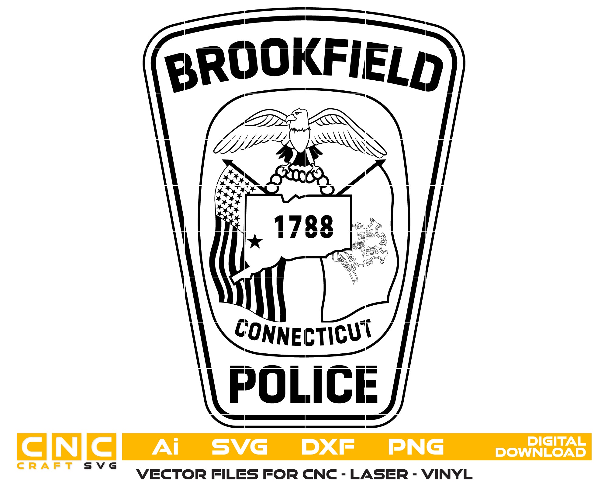 Brookfield Police Department Patch
Connecticut Badge
Police Department Patch
Police Department Badge
Brookfield Badge