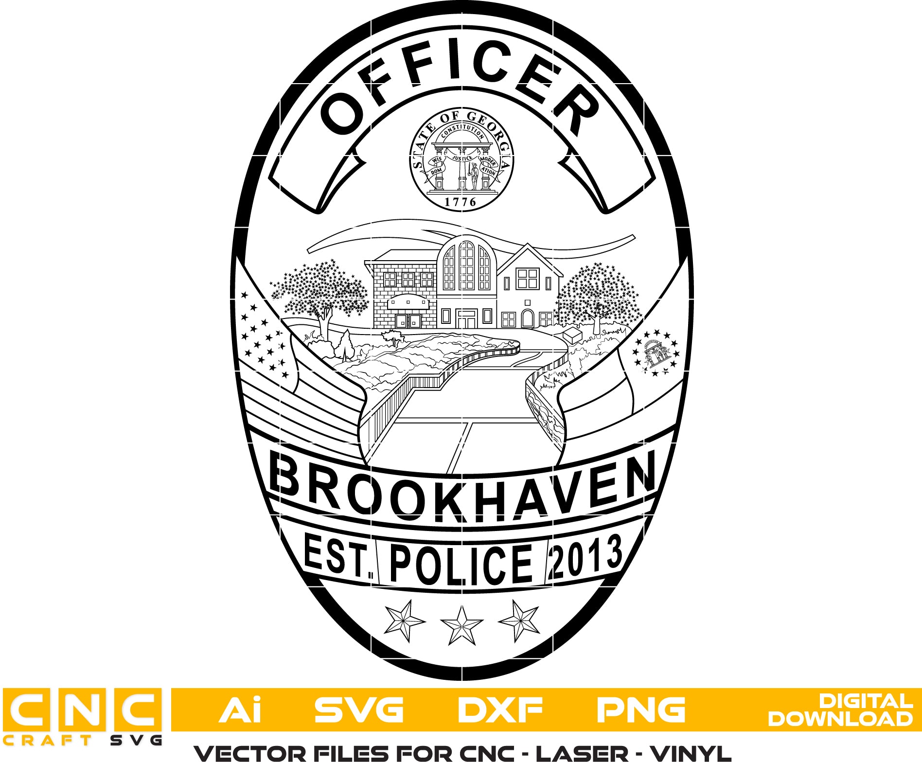 Brookhaven Police Officer Badge