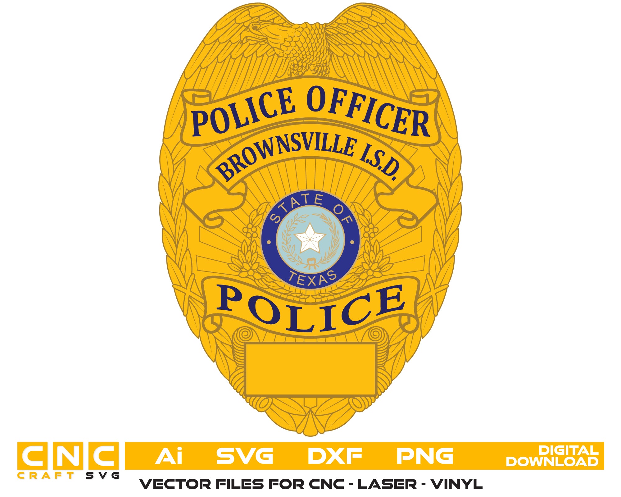 Brownsville I.S.D. Police Officer Badge Color File