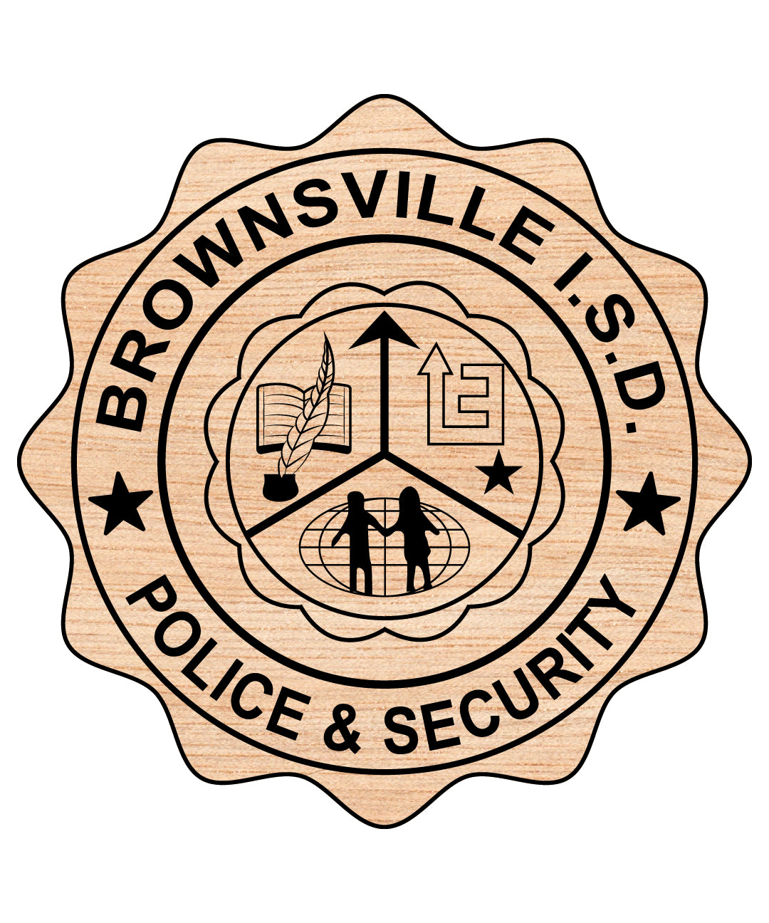Brownsville ISD Police & Security Services Emblem SVG, Brownsville School Police Vector, Texas Law Enforcement Emblem SVG, ISD Security Patch SVG, School Security Logo Vector