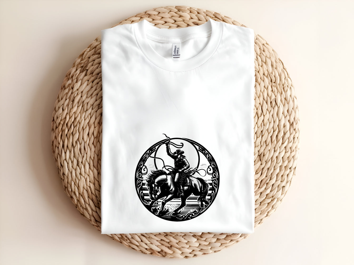 Bucking Horse Line Vector