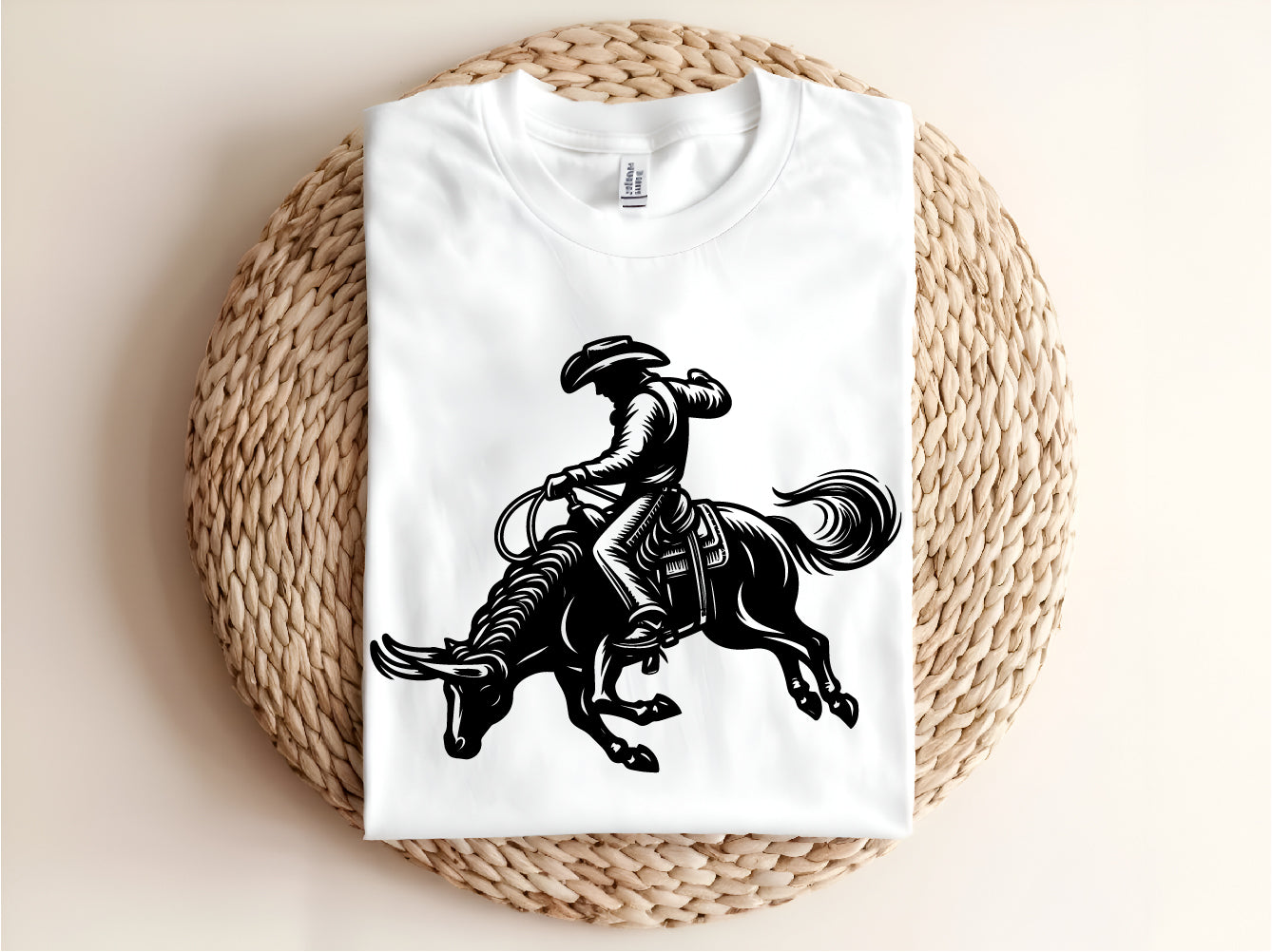 Bull Riding Vector SVG | Cowboy Rodeo Design for CNC, Vinyl & Printing