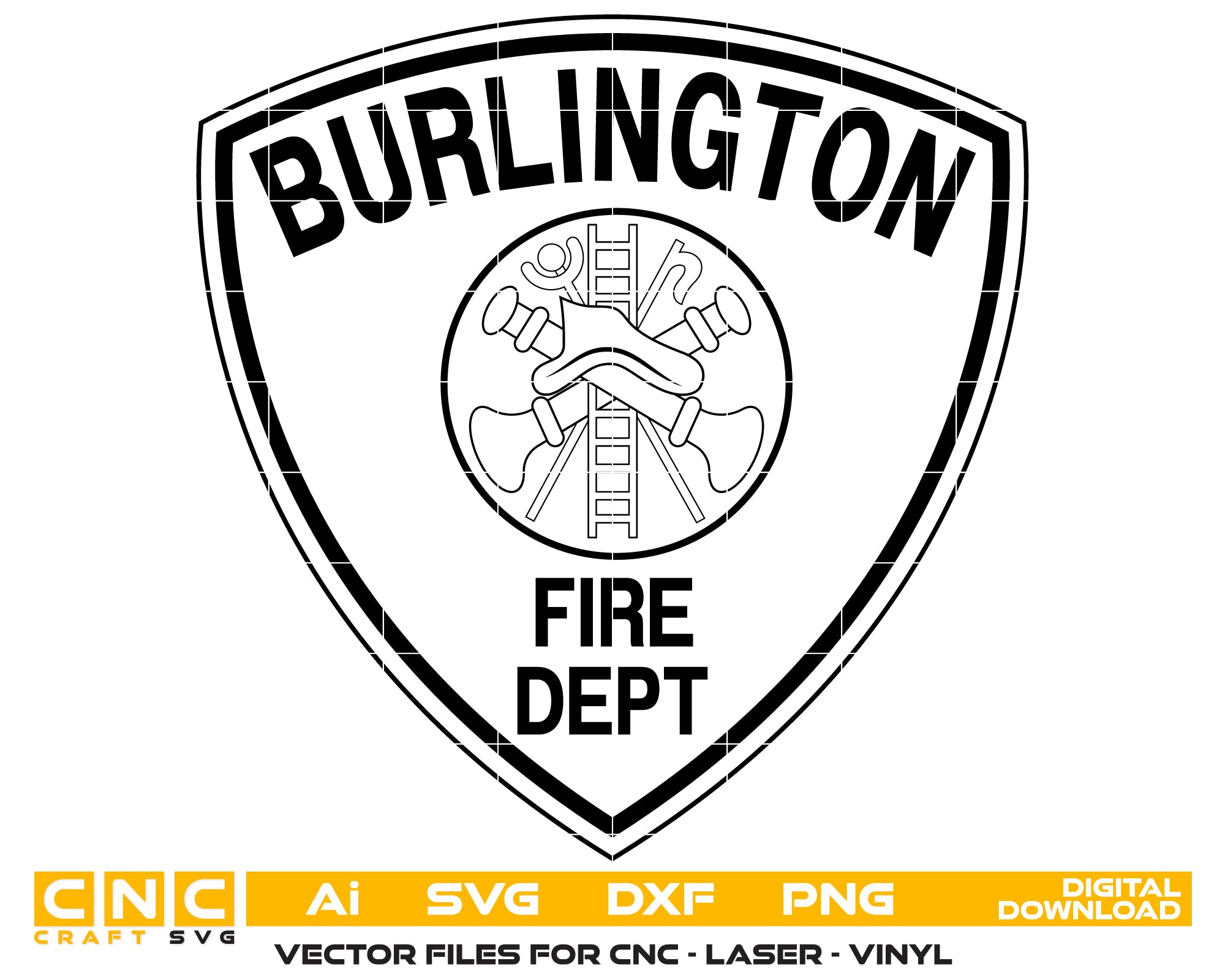 Burlington Fire Department Patch SVG, Burlington Firefighter Patch Vector, Burlington Fire Dept SVG Emblem, Firefighter Patch Logo Vector SVG, #support