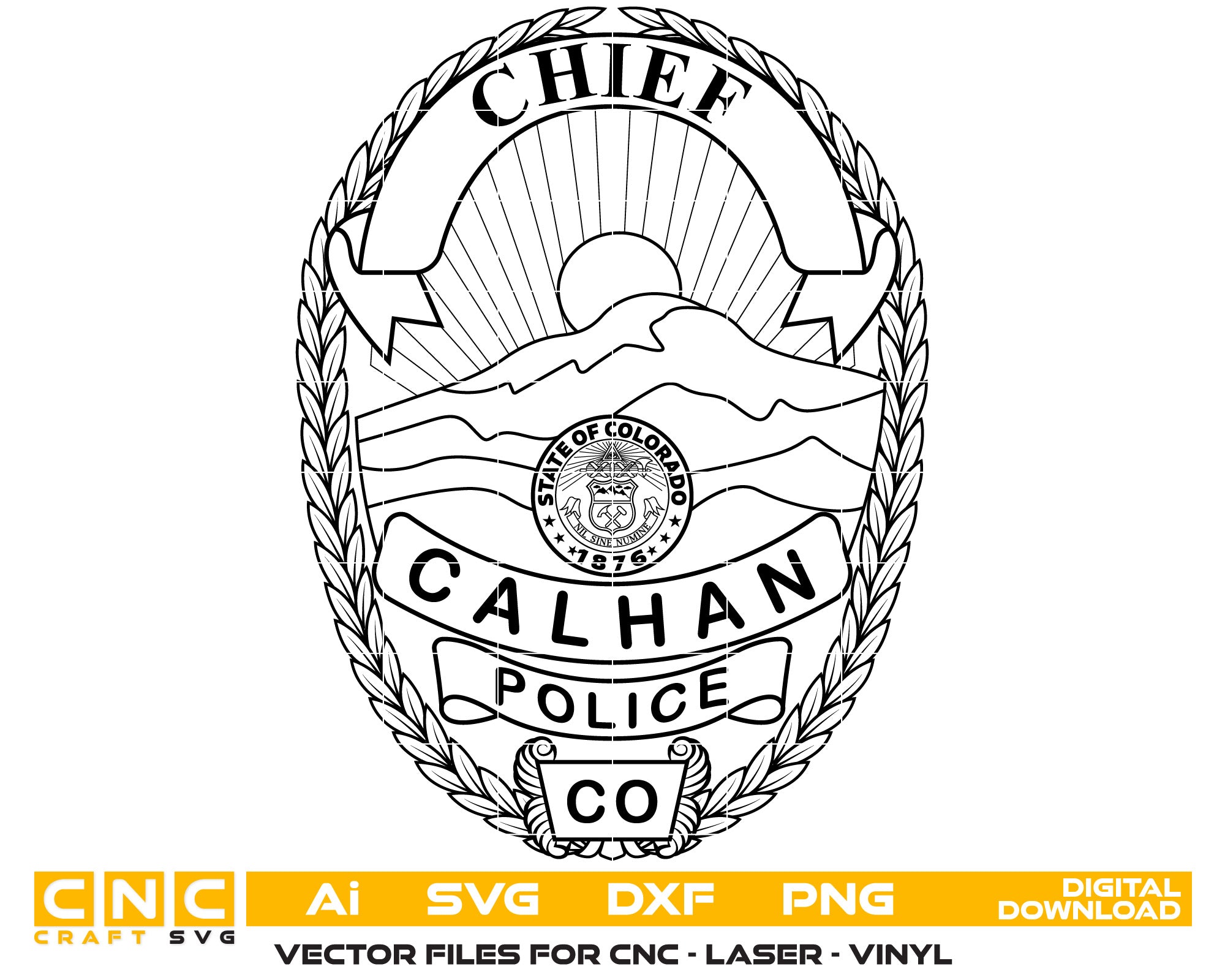 Calhan Police Chief Badge