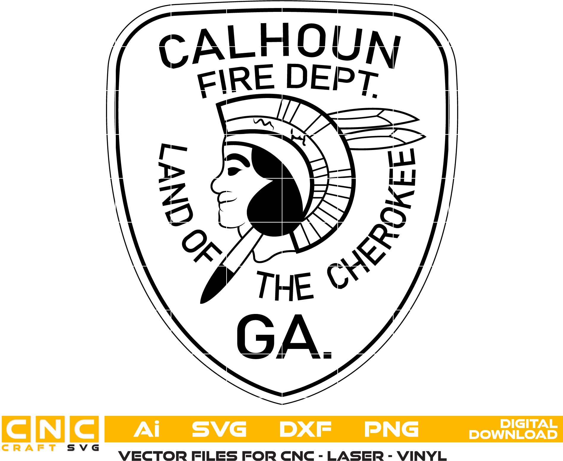 Calhoun Georgia Fire Dept Badge SVG
