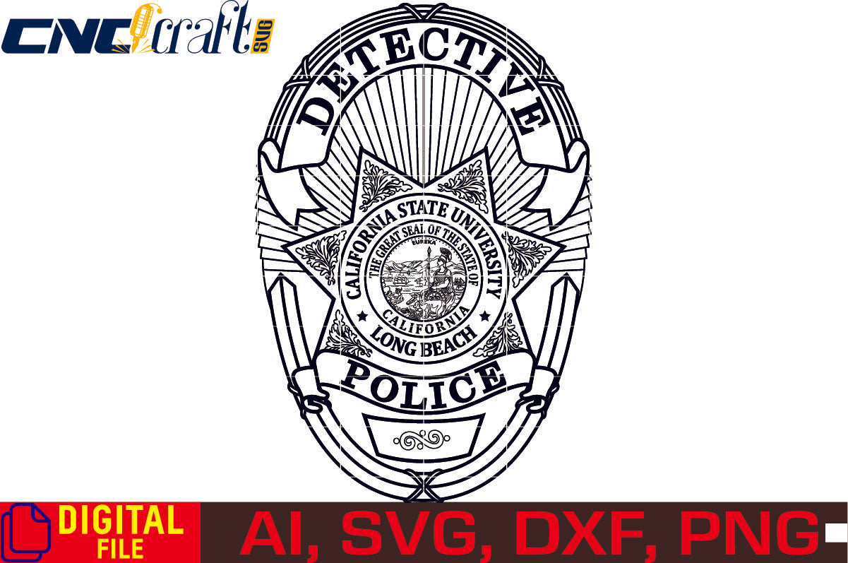 California State University Police Detective Badge