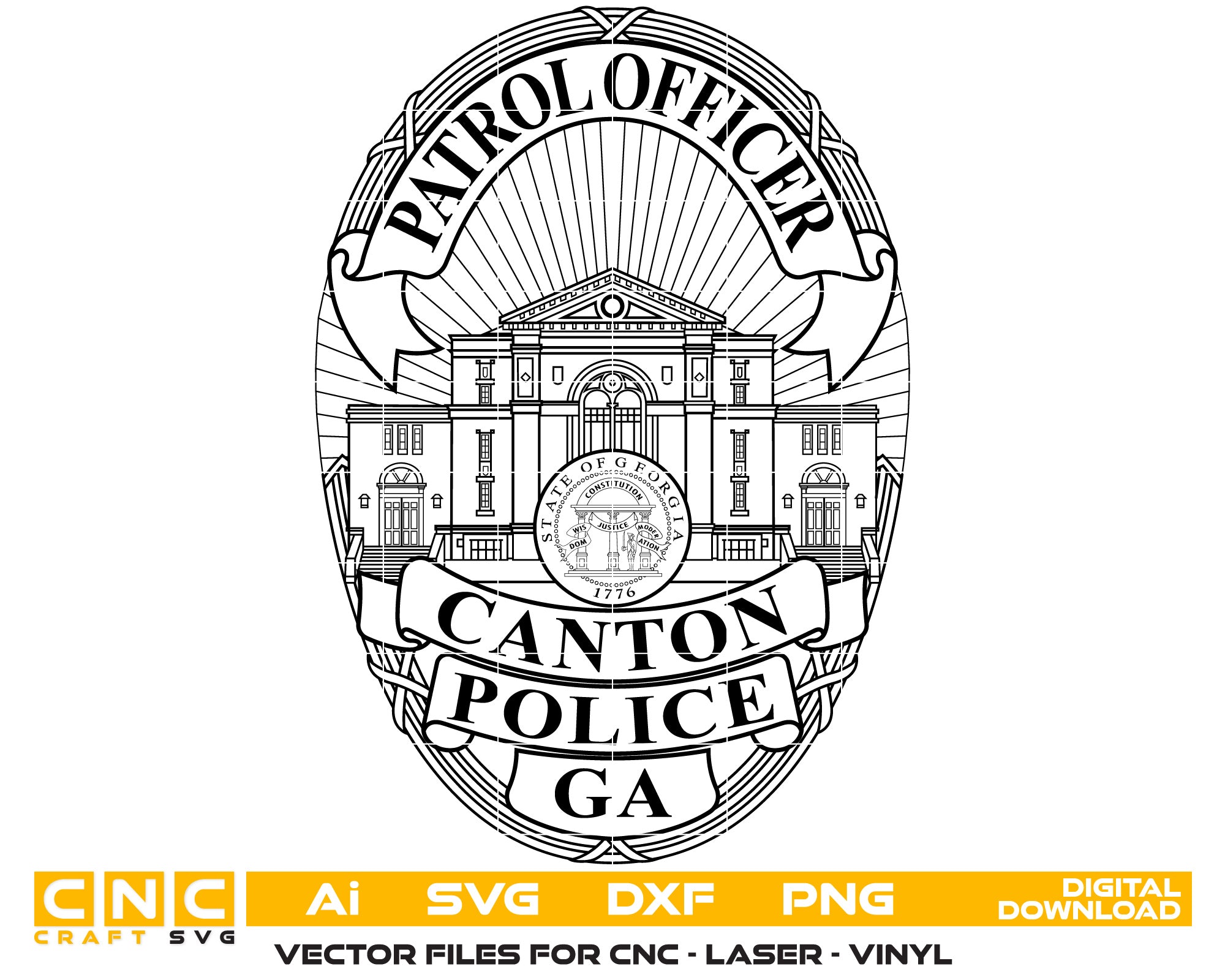 Canton Police Patrol Officer Badge