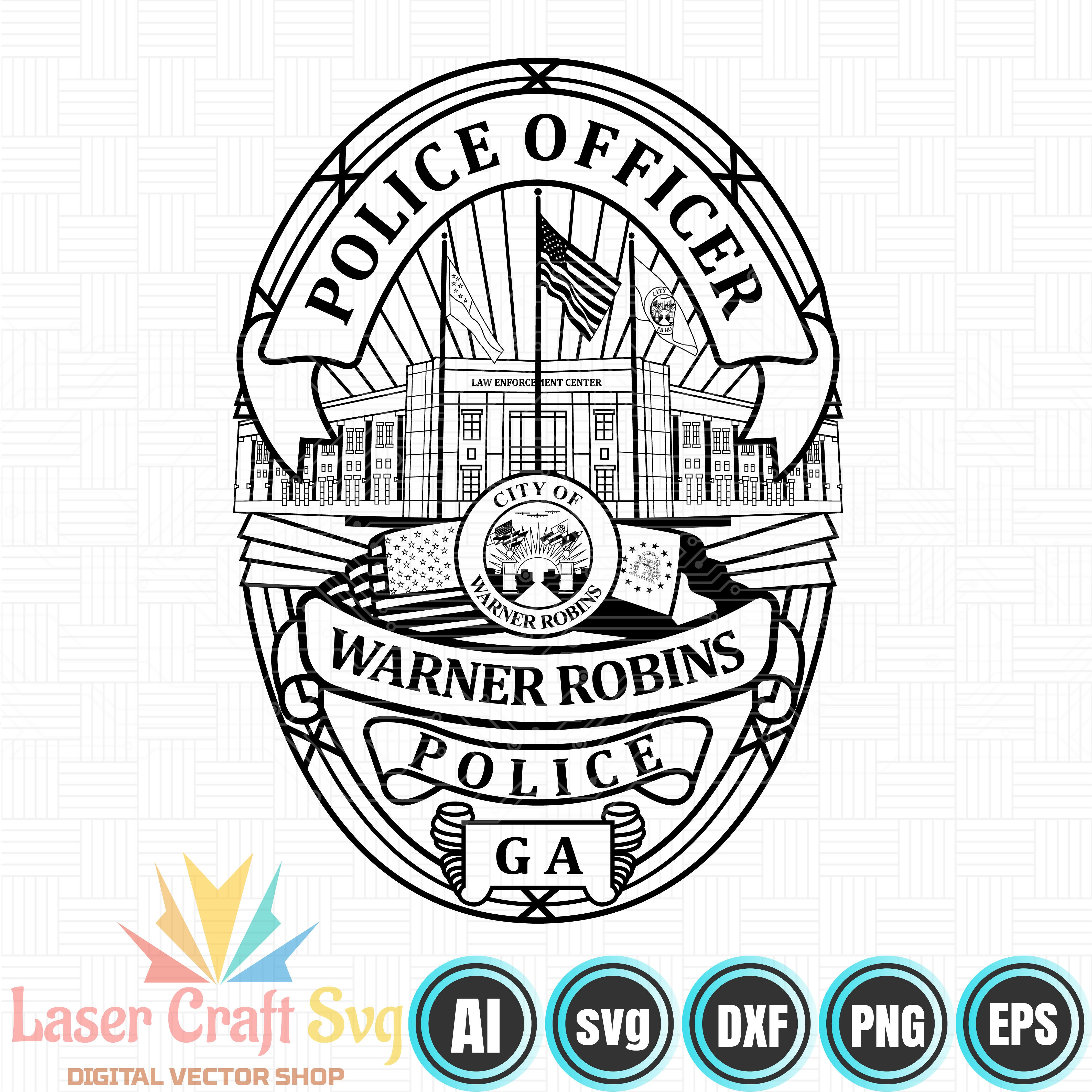 Warner Robins Police IOfficer Badge-01