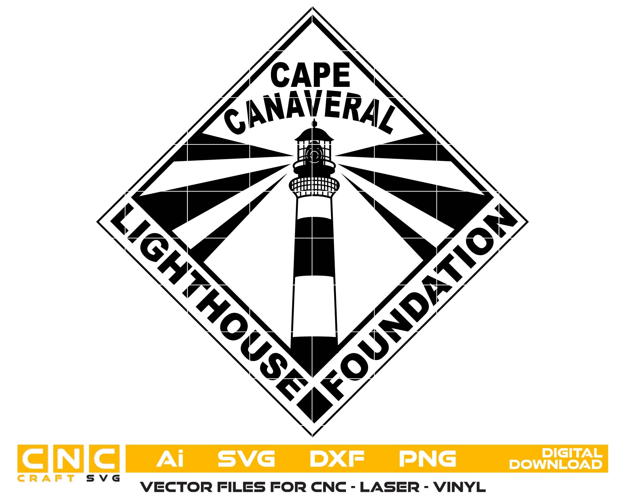 Cape Canaveral Lighthouse Logo, Florida
