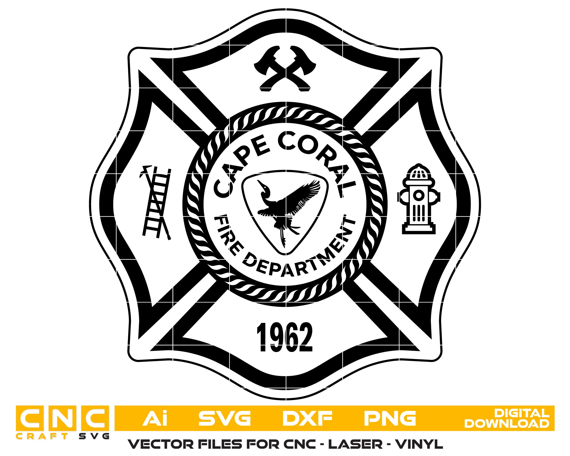 Cape Coral Fire Department 1962 badge