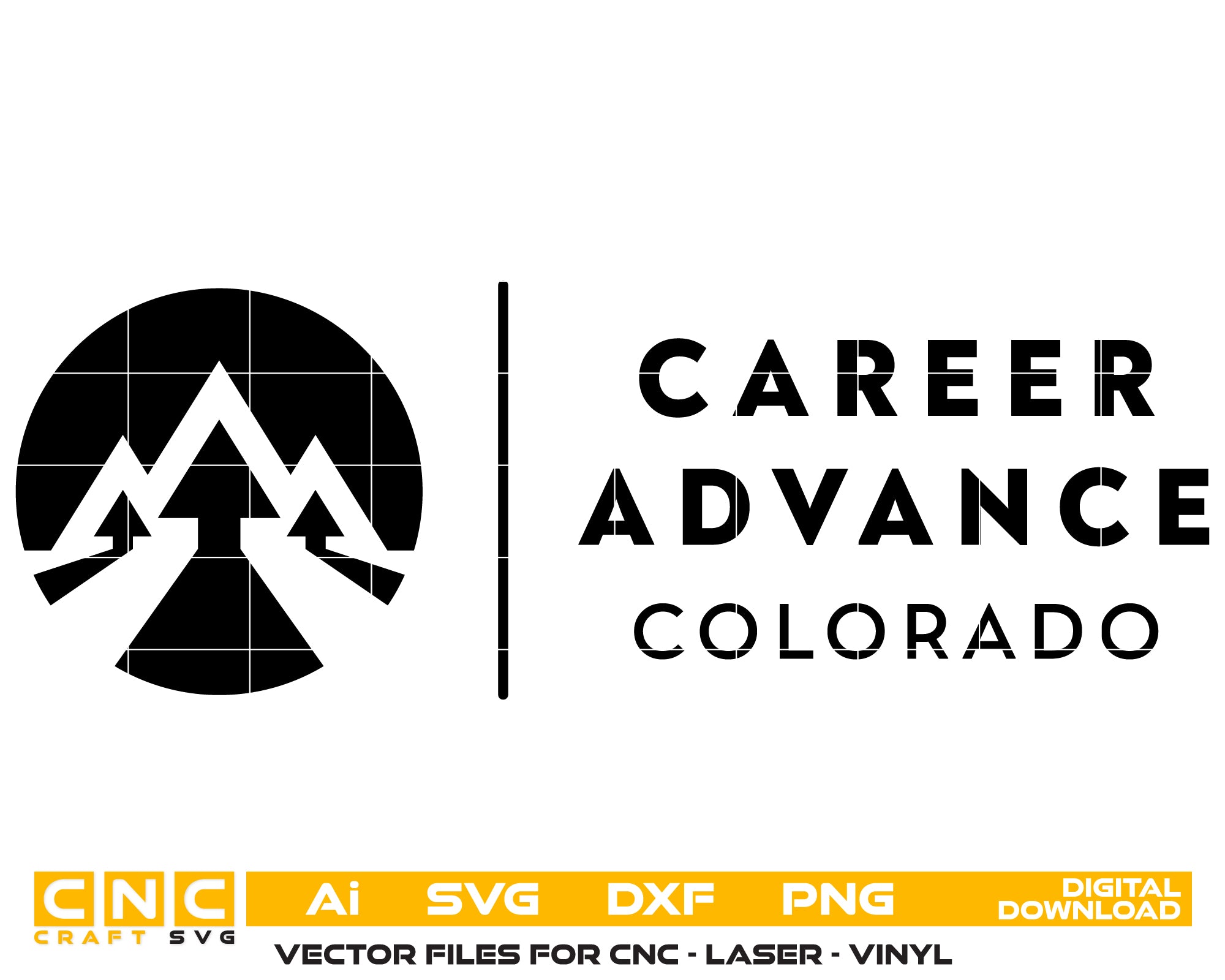 Career Advance Colorado Logo SVG - Clean Vector Design for CNC Crafts