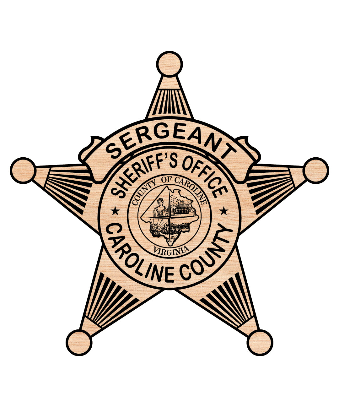 Caroline County Sheriff Sergeant Badge SVG