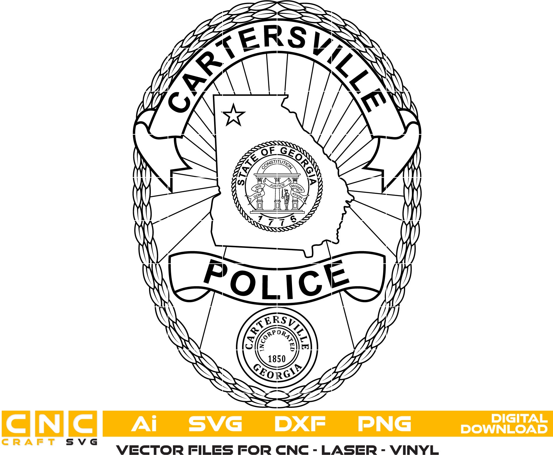 Cartersville Police Badge