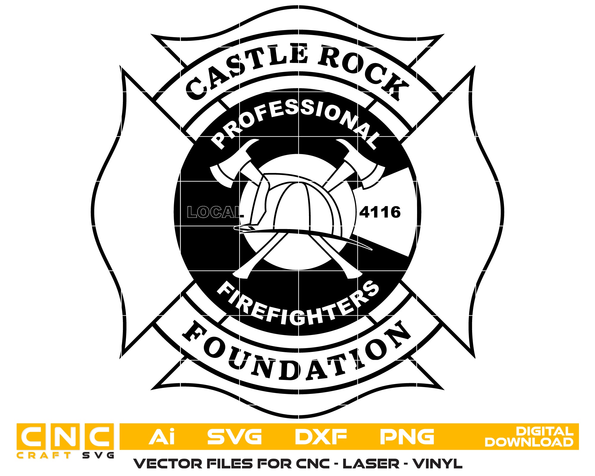 Castle Rock Professional Firefighters Foundation Badge Digital File