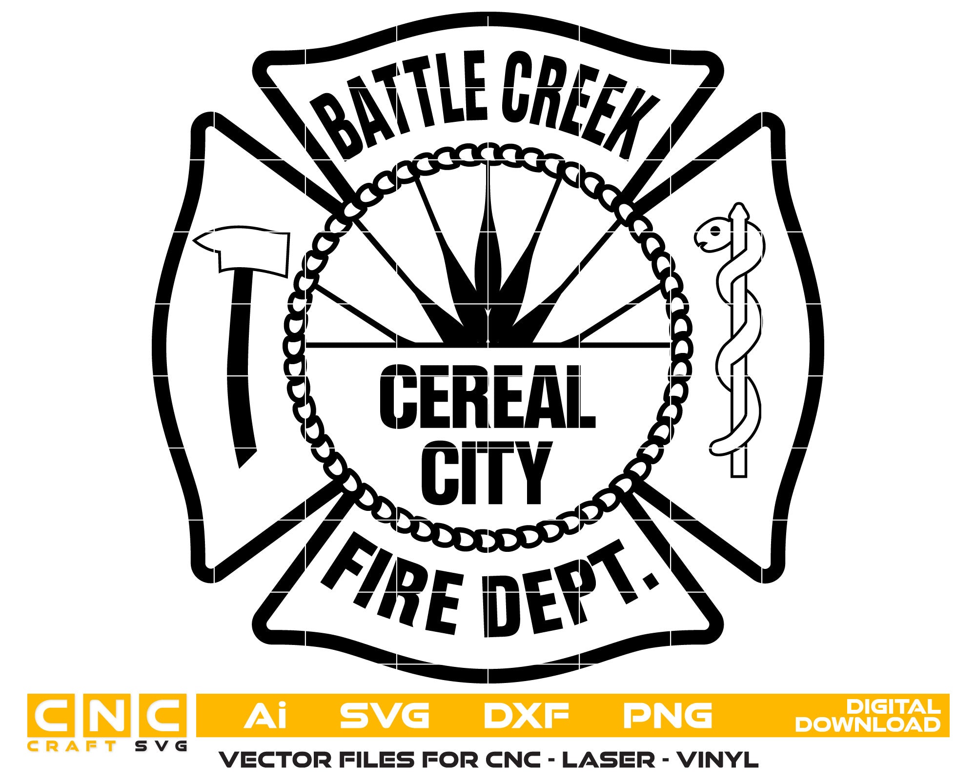 Cereal City Fire Department Badge