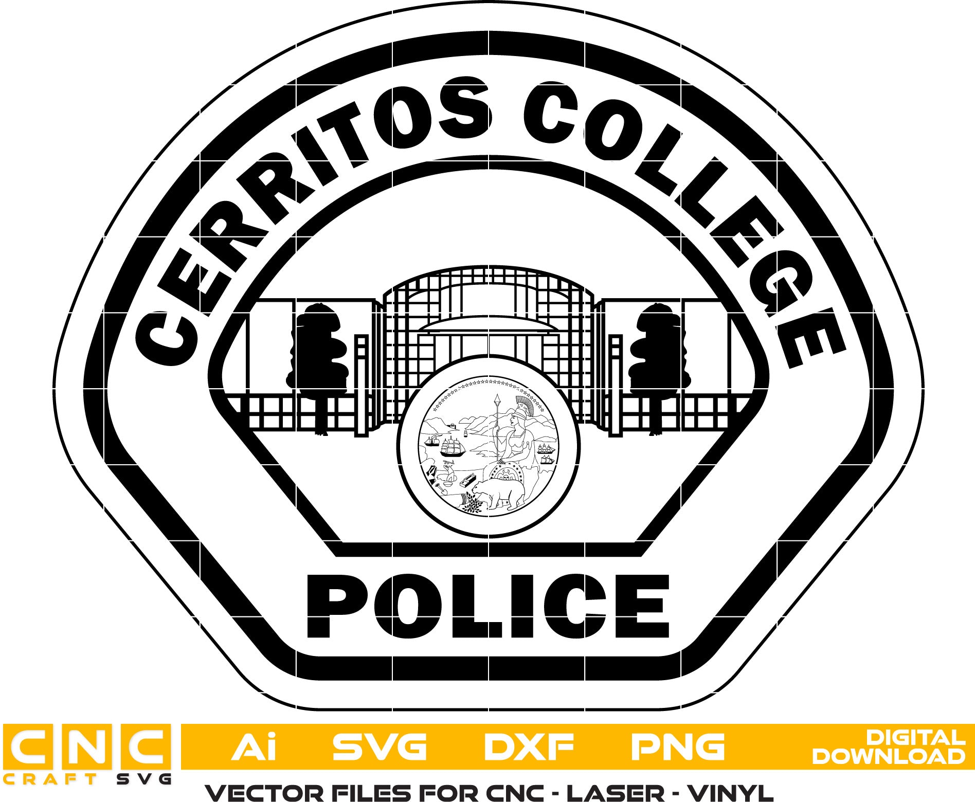 Cerritos College Police Badge