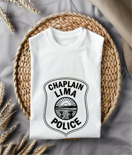 Chaplain Lima Police Patch SVG, Lima Ohio Police Patch Vector, Chaplain Police SVG Emblem, Ohio Law Enforcement Patch Logo SVG, #support
