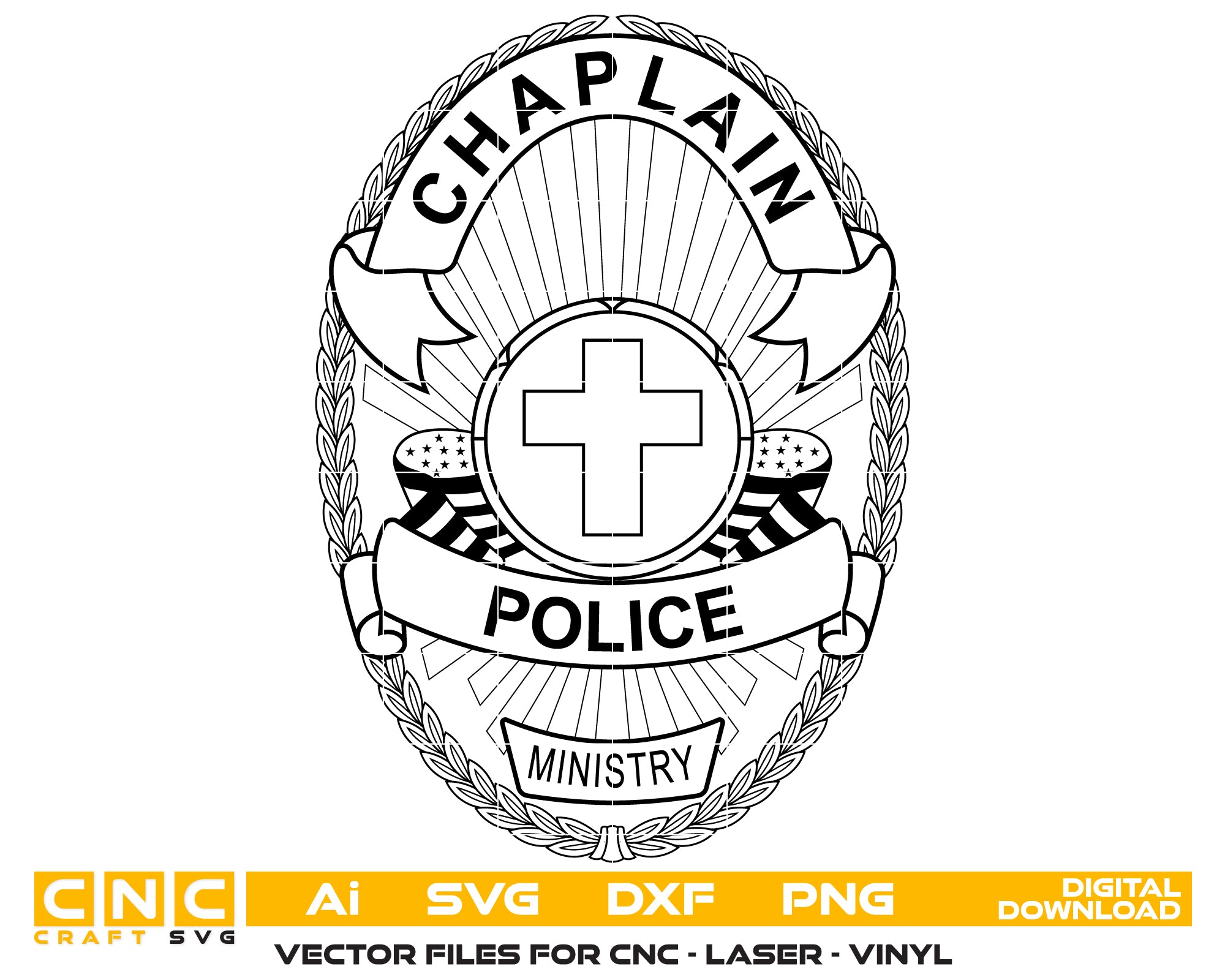 Chaplain Ministry Police Course Badge New York SVG, Chaplain Integration Badge Vector, New York Chaplain Ministry Emblem SVG, Police Training Badge NY, Chaplain Law Enforcement Course Badge