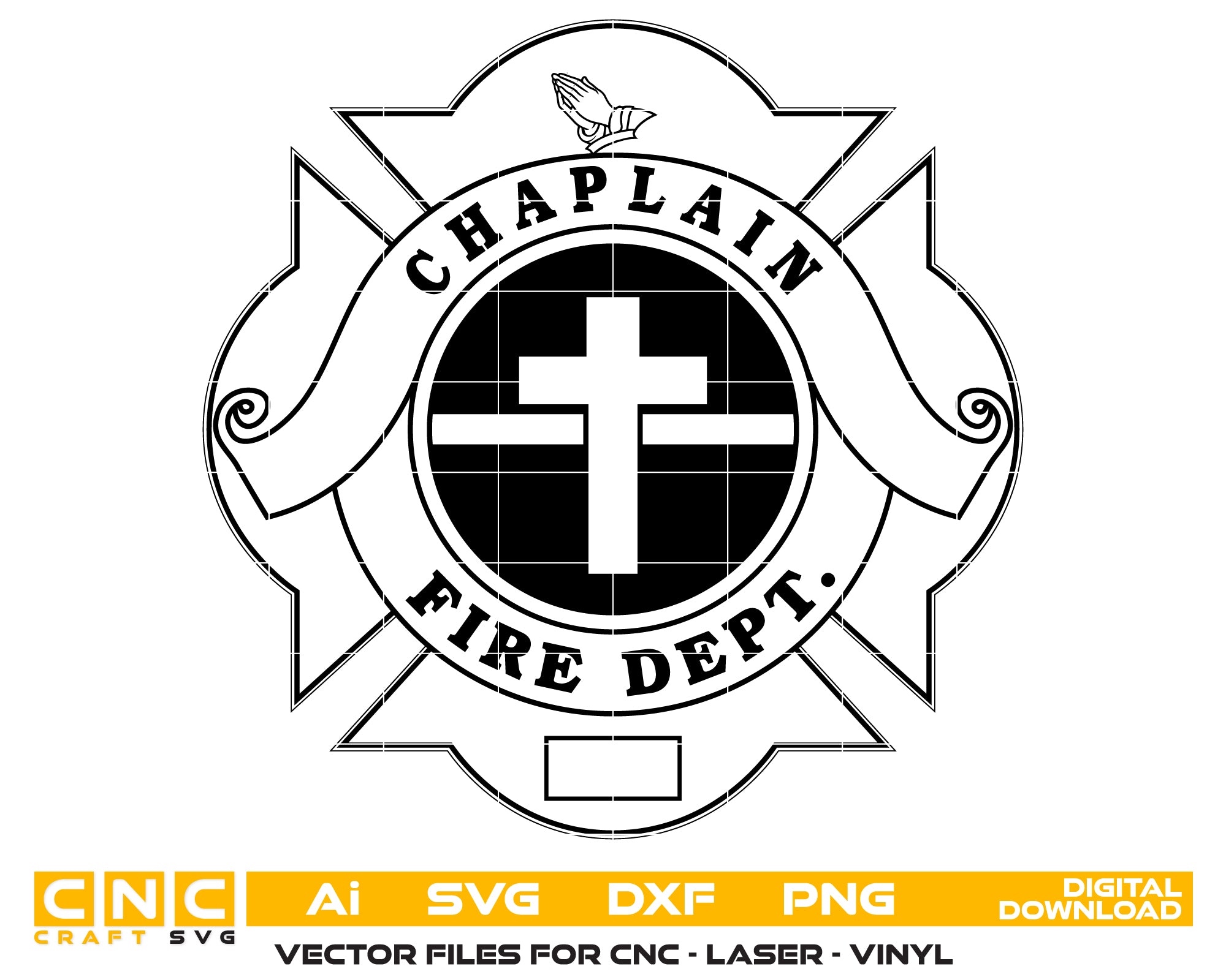 Chaplains Fire And Rescue Department Patch SVG, Firefighter Chaplains Patch Vector, Fire And Rescue Dept SVG Emblem, Firefighter Patch Logo Vector SVG, #support