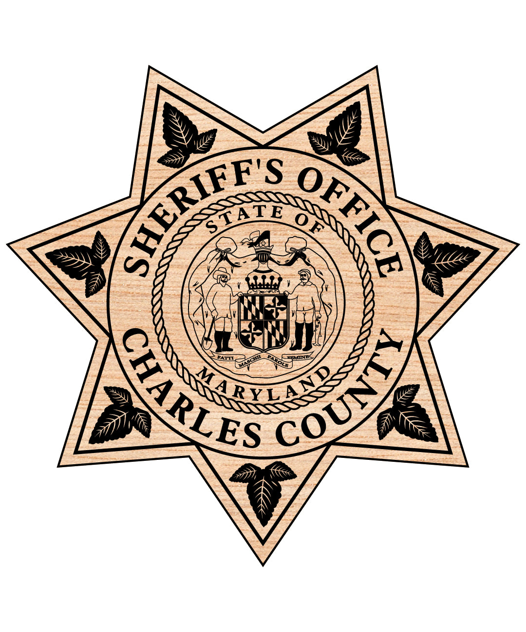 Charles County Sheriff Badge SVG, Maryland Sheriff Badge Vector, Charles County Law Enforcement Emblem, Maryland Police Badge SVG, Sheriff Department Seal