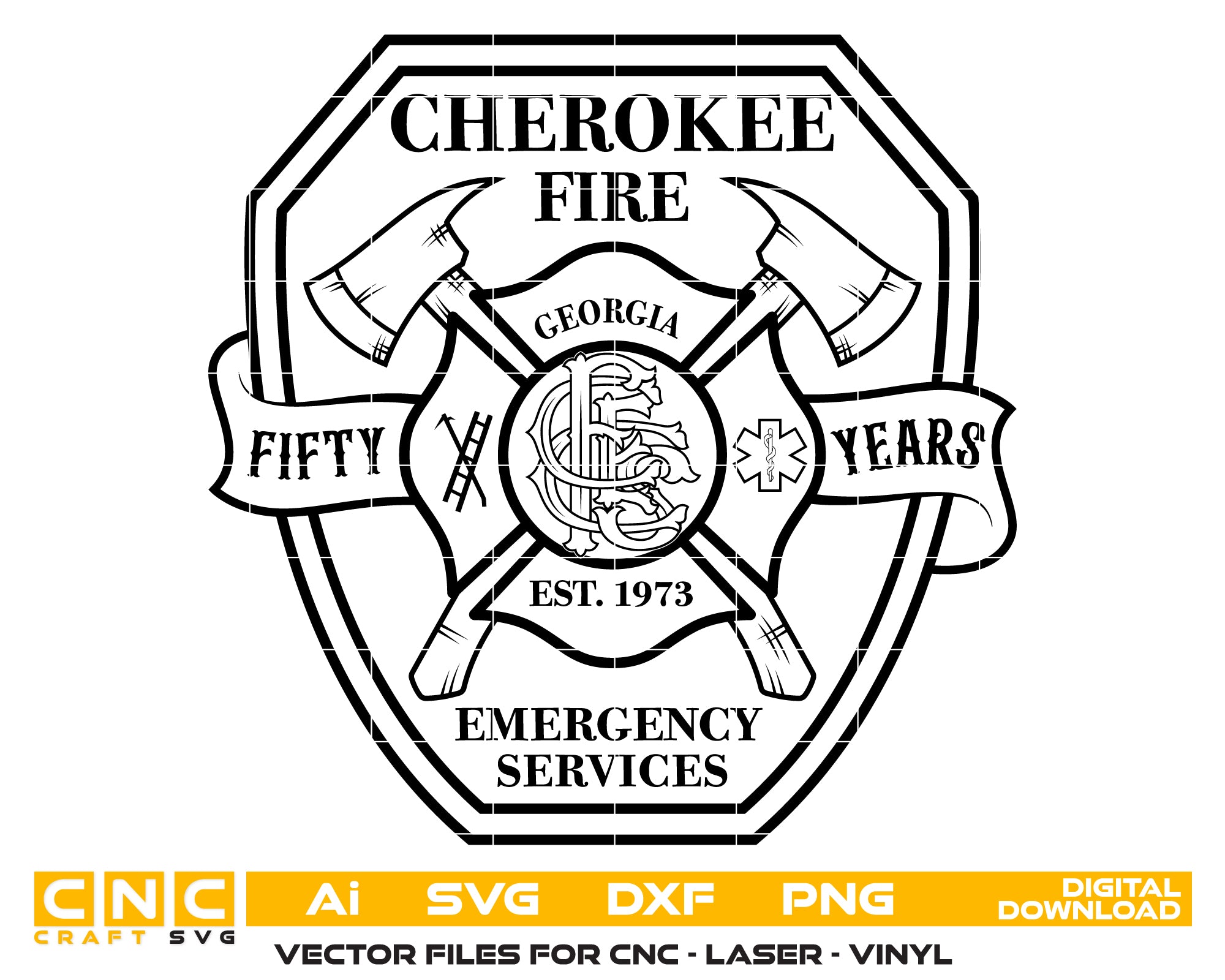 Cherokee County Fire Emergency Services Badge