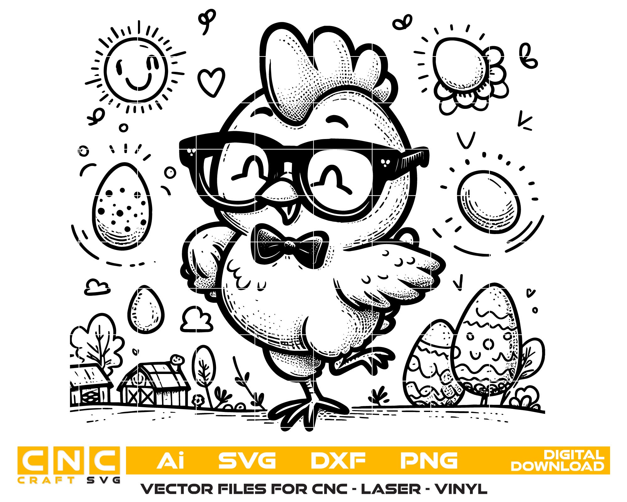 Chick Coloring Sheet – Printable Digital Download