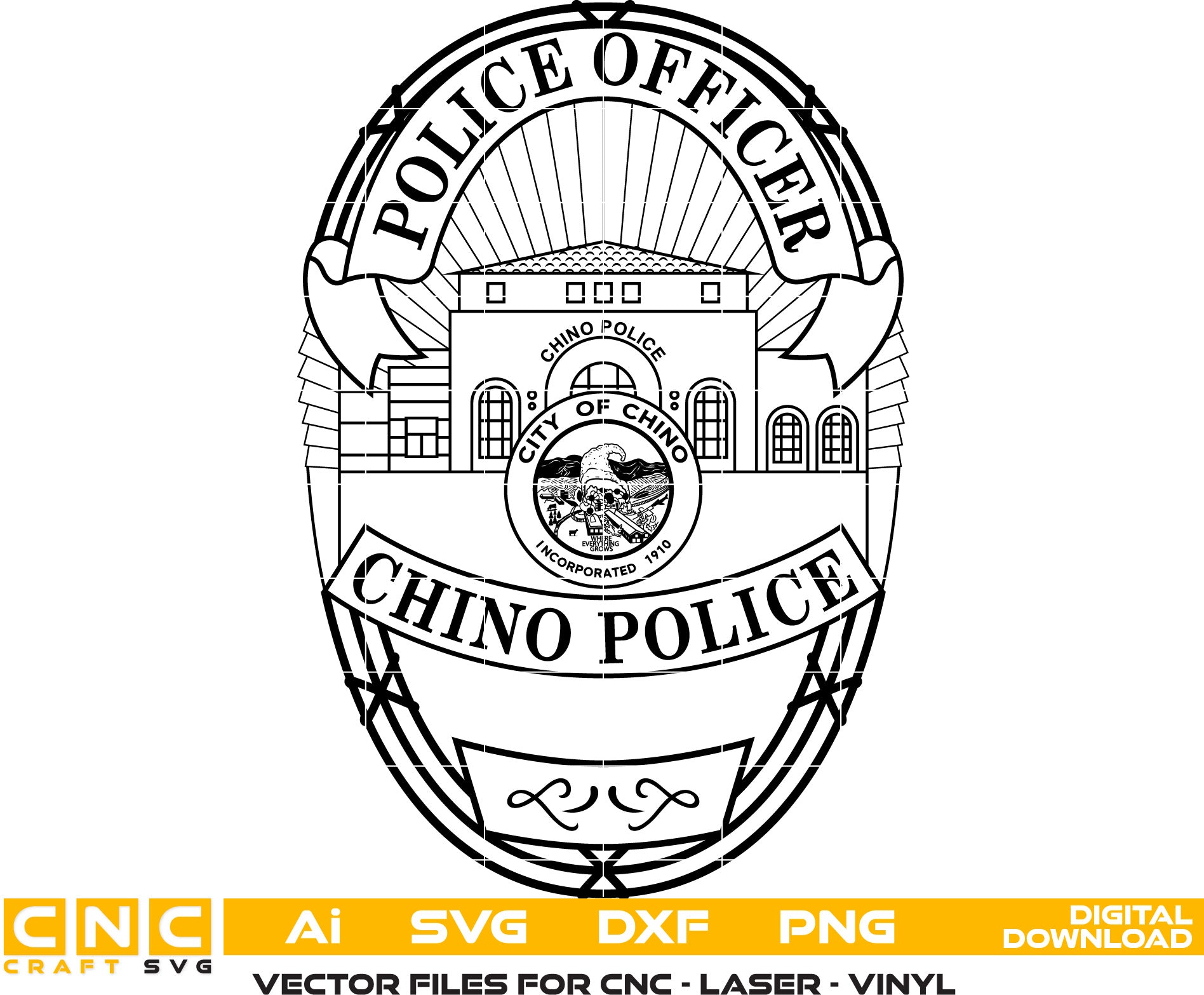Chino Police Officer Badge
