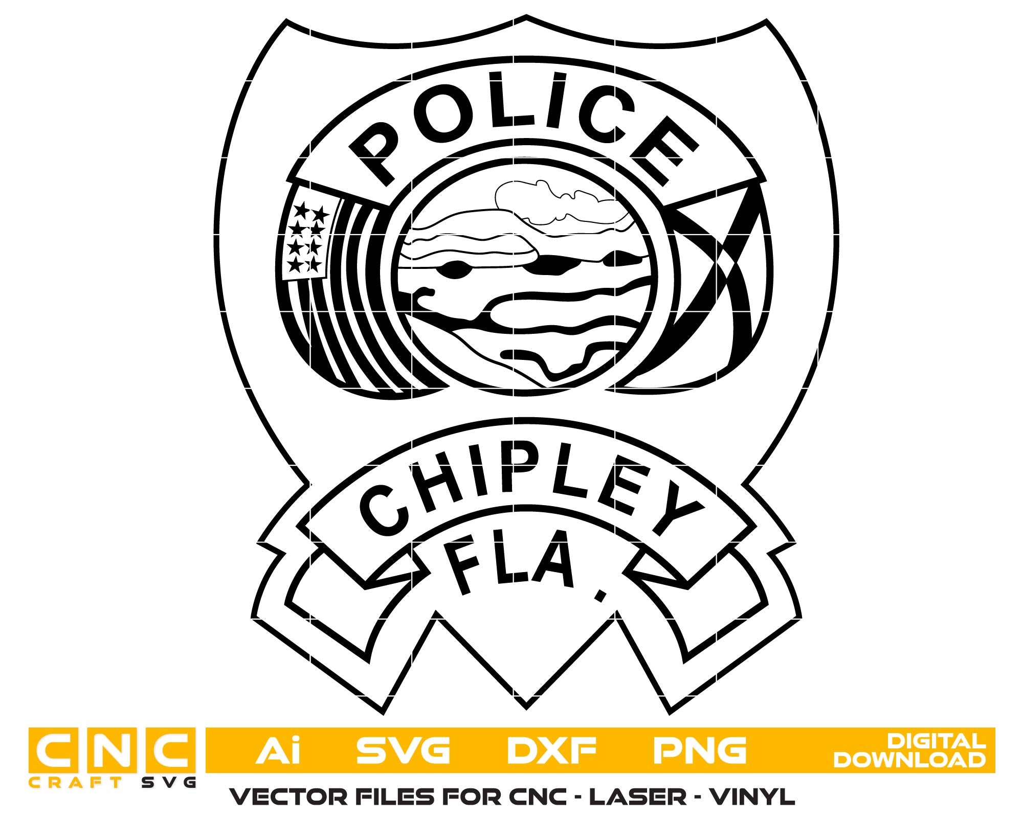 Chipley Police Patch Florida, Chipley Police Department Badge, Police Badge
