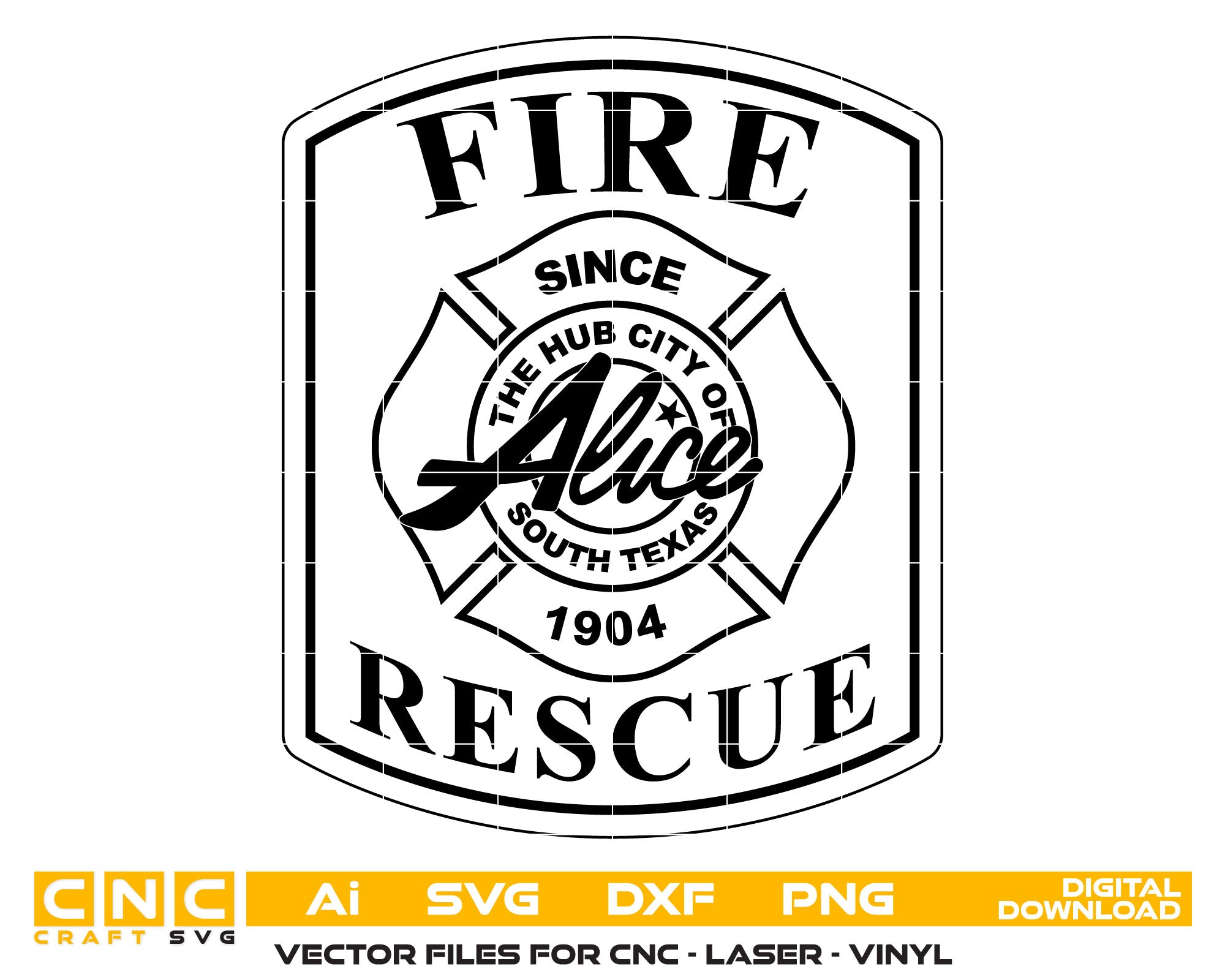 City Of Alice Fire Department Patch, Texas