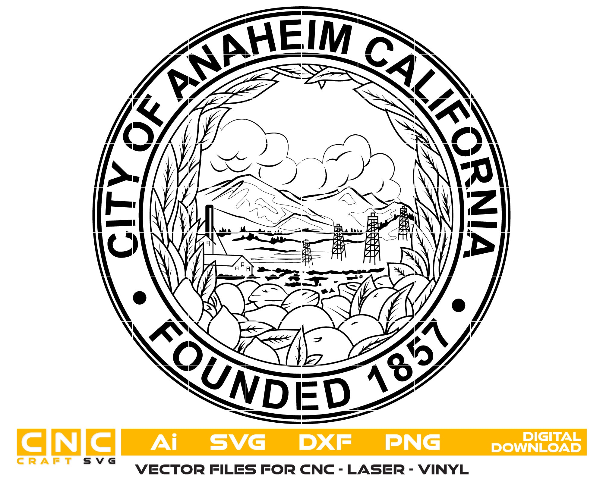 City of Anaheim California Seal